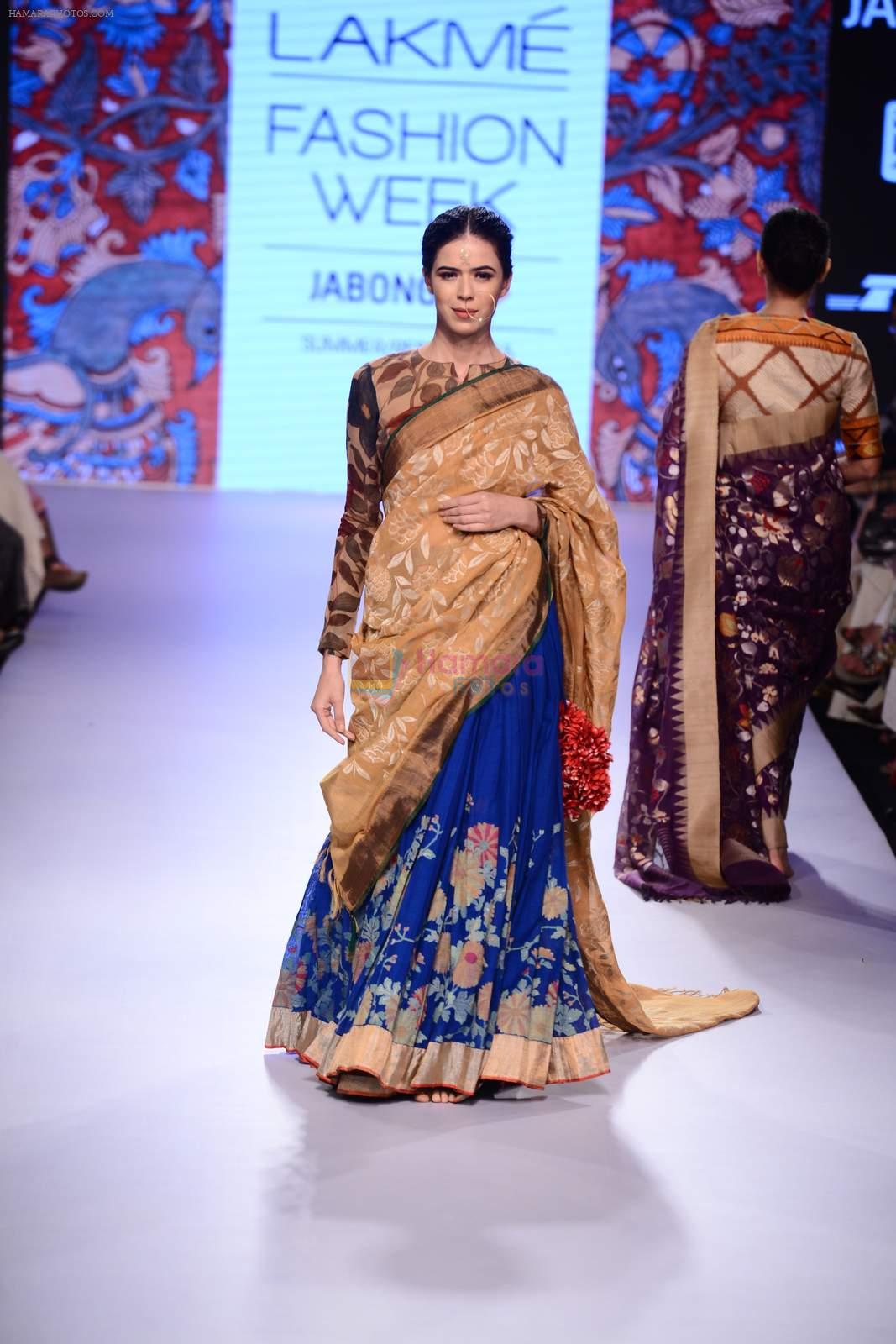 Model walks the ramp for Gaurang Show at Lakme Fashion Week 2015 Day 2 on 19th March 2015