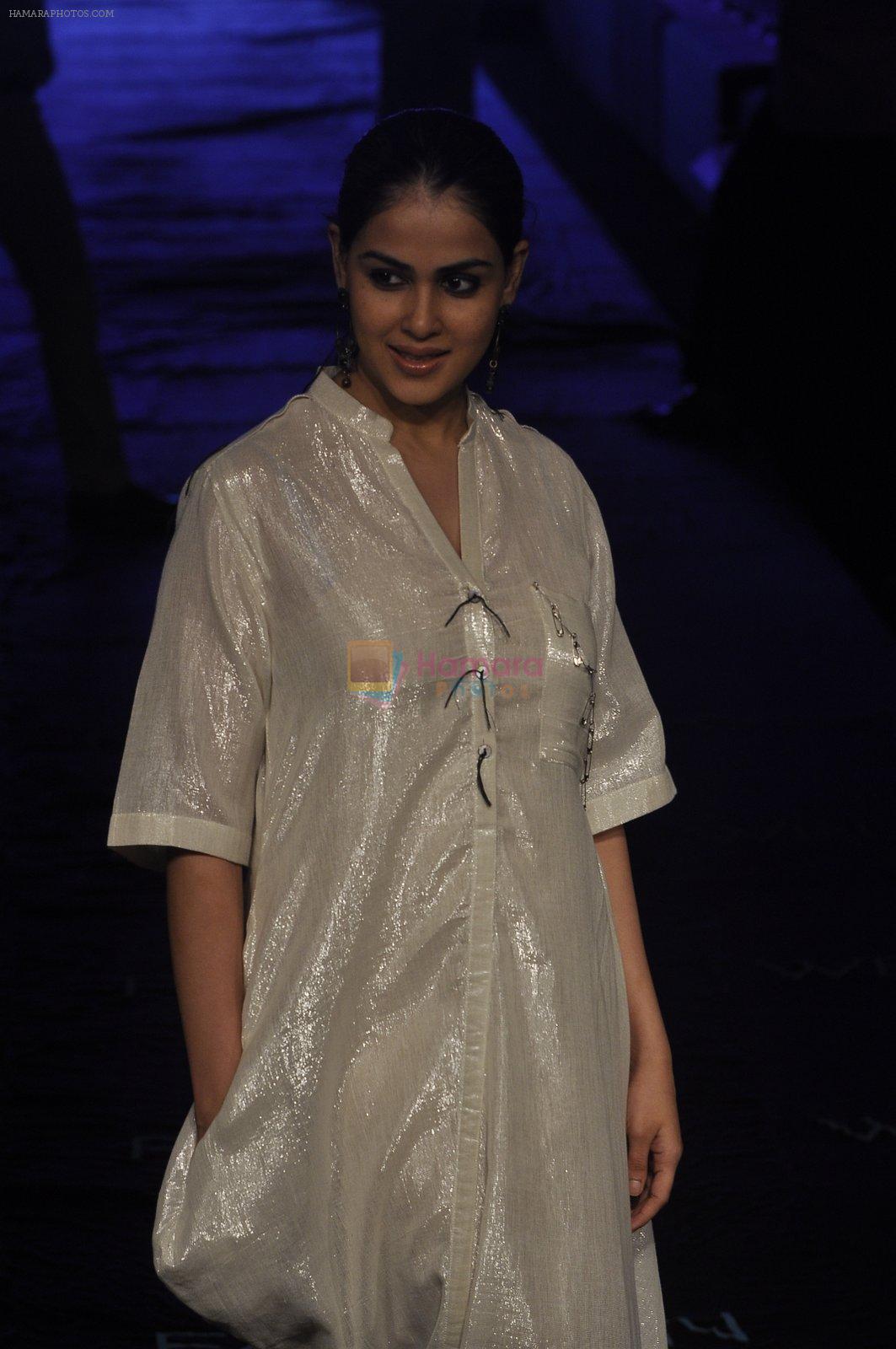 Genelia D Souza at Asmita Marwa Show at Lakme Fashion Week 2015 Day 3 on 20th March 2015