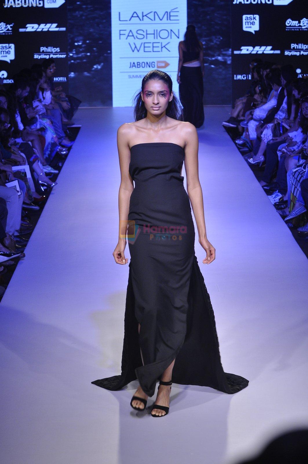 Model walk the ramp for DRVV Show at Lakme Fashion Week 2015 Day 3 on 20th March 2015