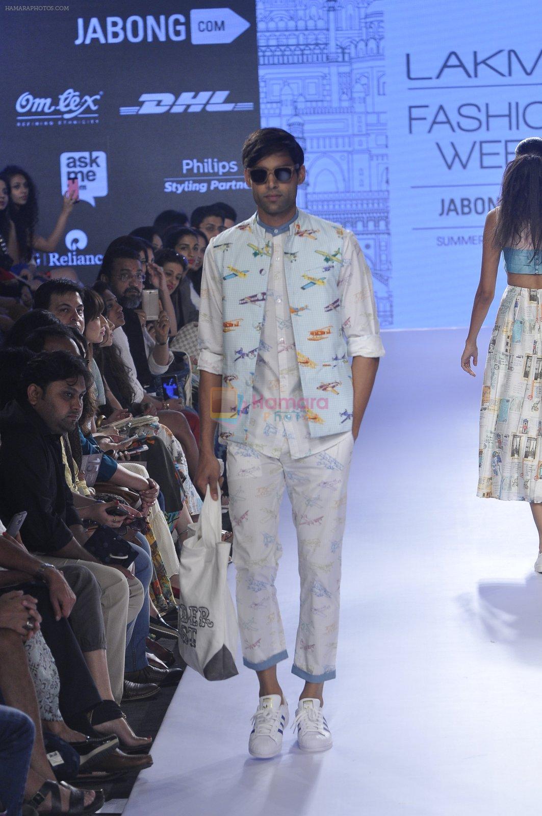 Model walk the ramp for Quirkbox Show at Lakme Fashion Week 2015 Day 3 on 20th March 2015