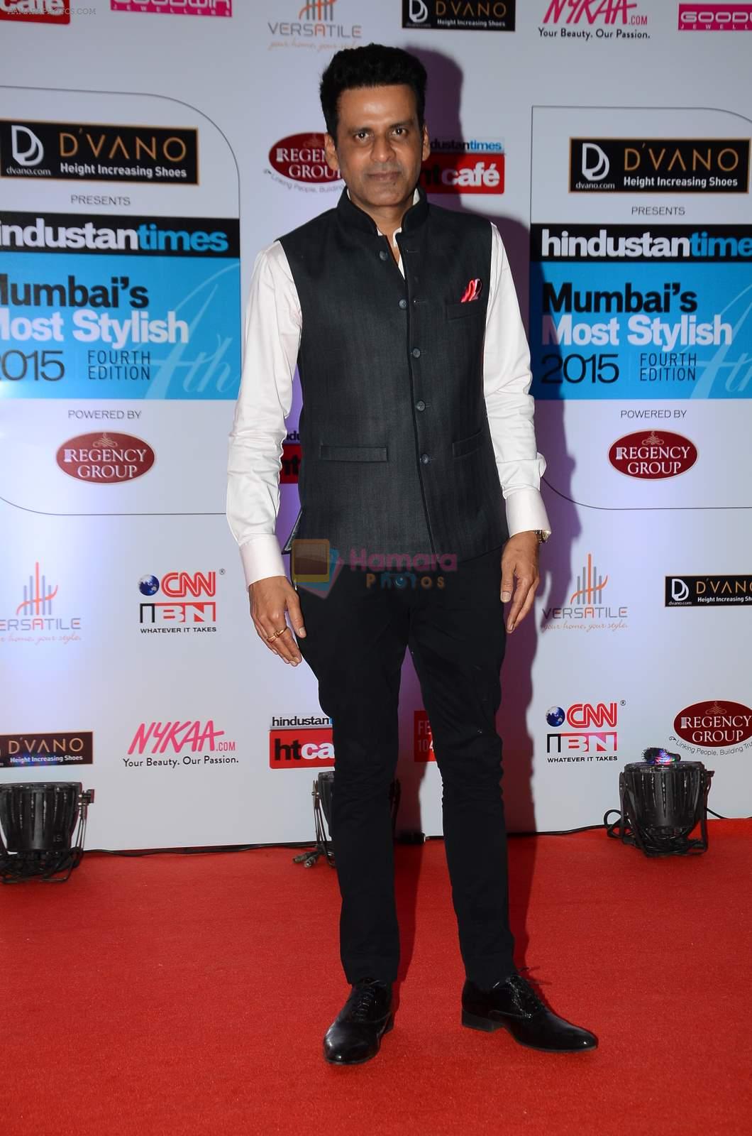 Manoj Bajpai at HT Mumbai's Most Stylish Awards 2015 in Mumbai on 26th March 2015