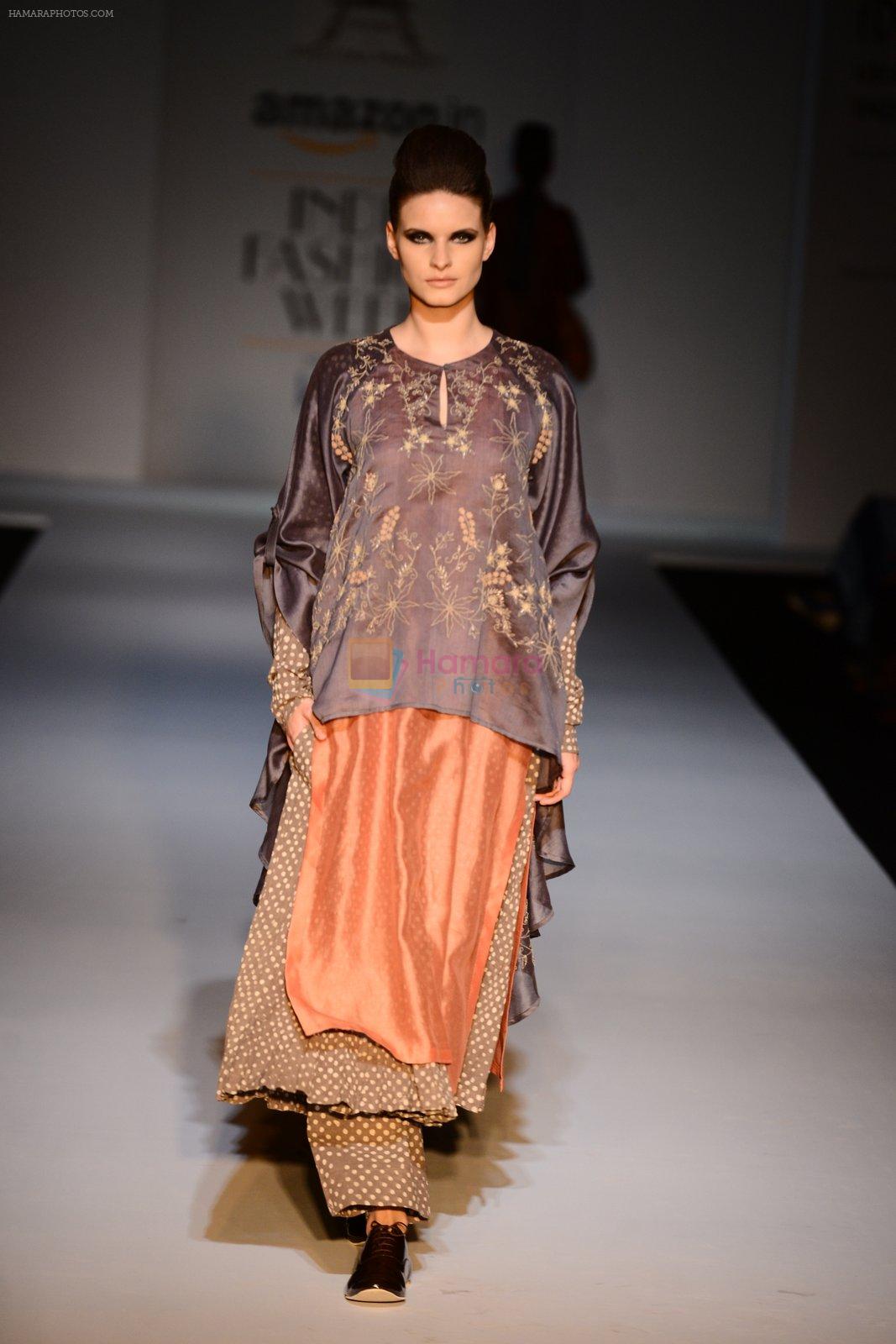 Model walk the ramp for Pratima Pandey on day 4 of Amazon India Fashion Week on 28th March 2015