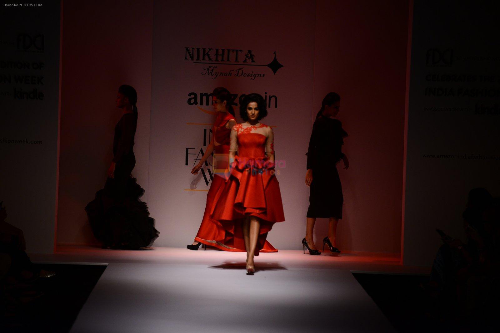 Sonal Chauhan walk the ramp for Nikhita on day 4 of Amazon India Fashion Week on 28th March 2015