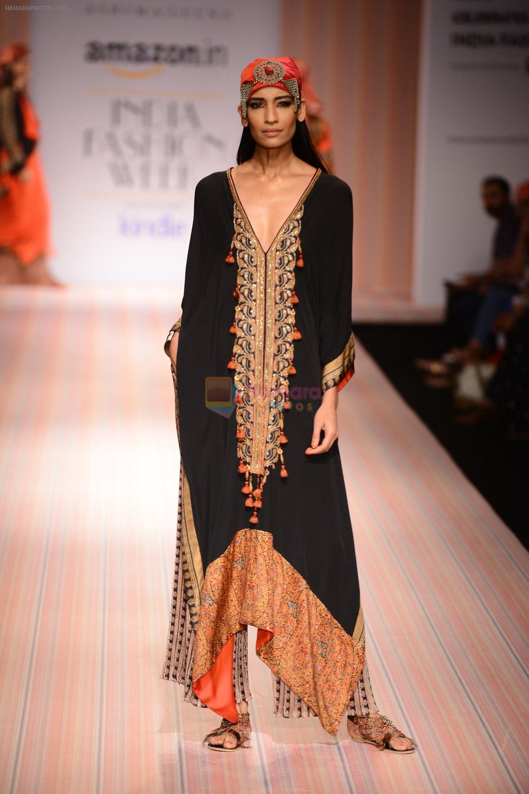 Model walk the ramp for Ashima Leena on day 4 of Amazon India Fashion Week on 28th March 2015