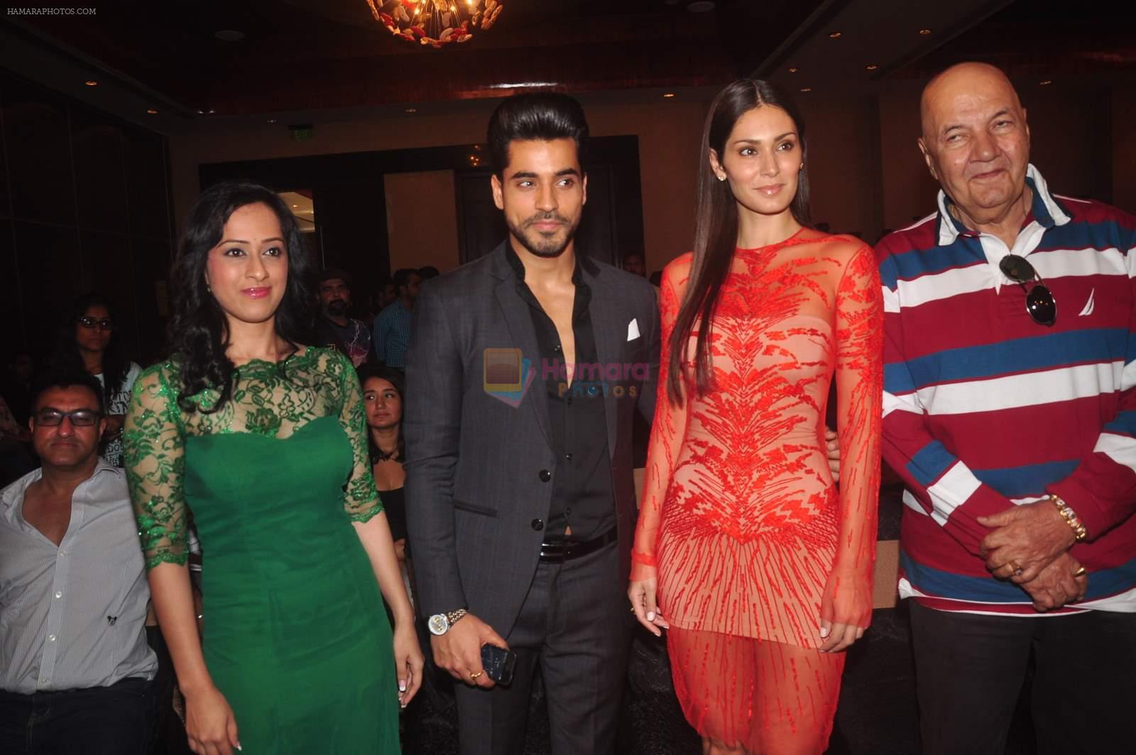 Gautam Gulati, Saisha Sehgal, Bruna Abdullah, Prem Chopra at the launch of R-Vision's movie Udanchhoo directed by Vipin Parashar in Mumbai on 31st March 2015