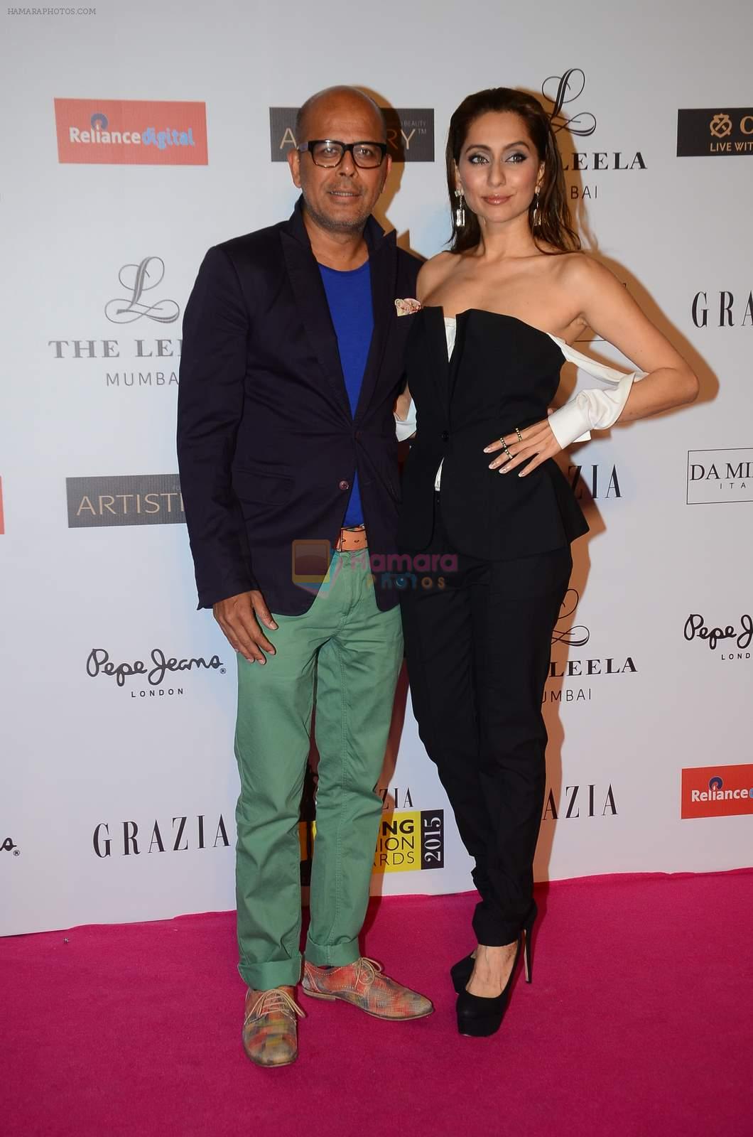Anusha Dandekar, Narendra Kumar Ahmed at Grazia young fashion awards red carpet in Leela Hotel on 15th April 2015