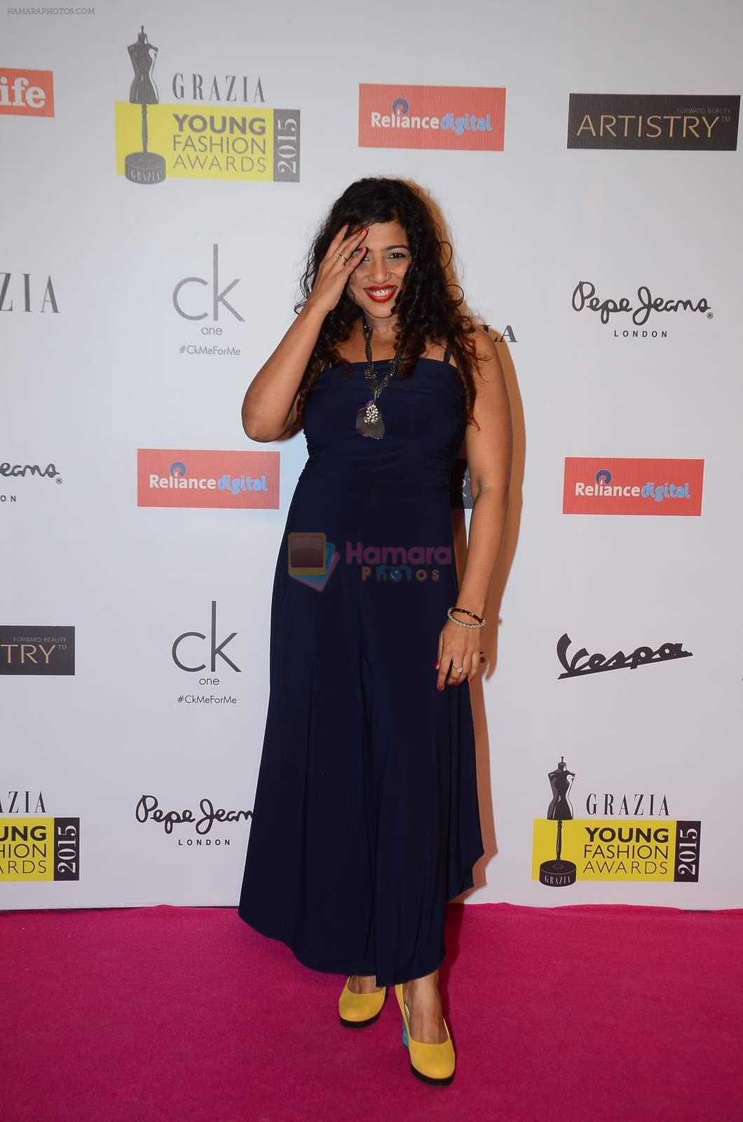RJ Malishka at Grazia young fashion awards red carpet in Leela Hotel on 15th April 2015