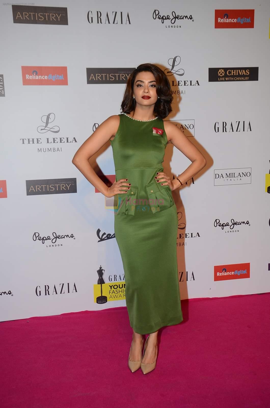 Surveen Chawla at Grazia young fashion awards red carpet in Leela Hotel on 15th April 2015