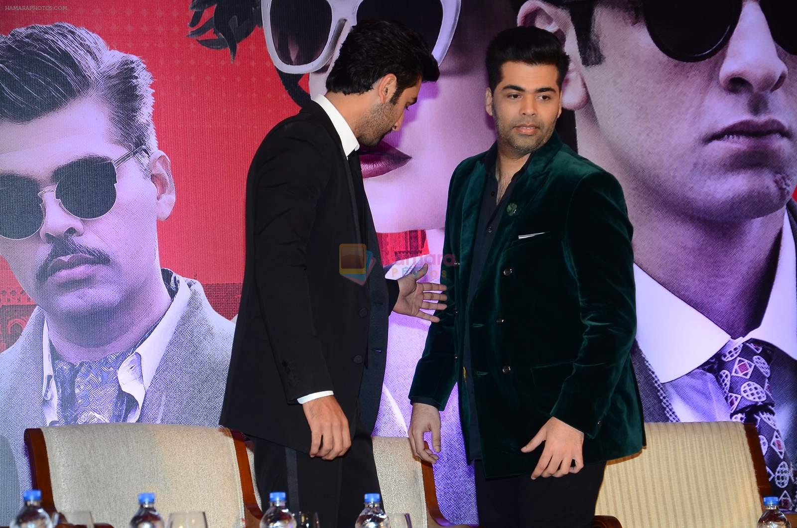 Ranbir Kapoor, Karan Johar at Bombay Velvet press meet in Taj Lands End on 27th April 2015