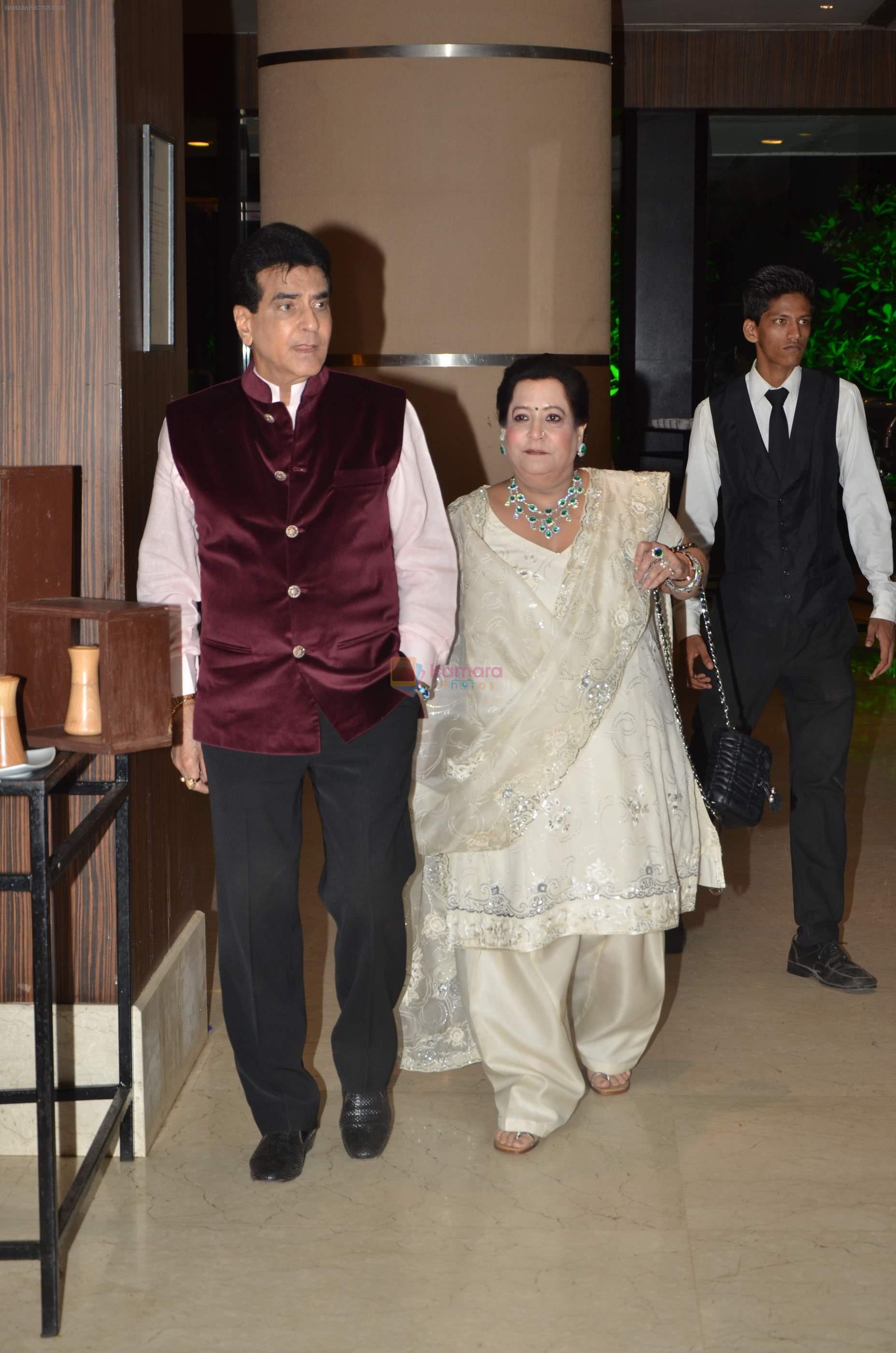 Jeetendra and Shobha Kapoor at Karan Patel and Ankita Engagement and Sangeet Celebration in Novotel Hotel, Juhu on 1st May 2015