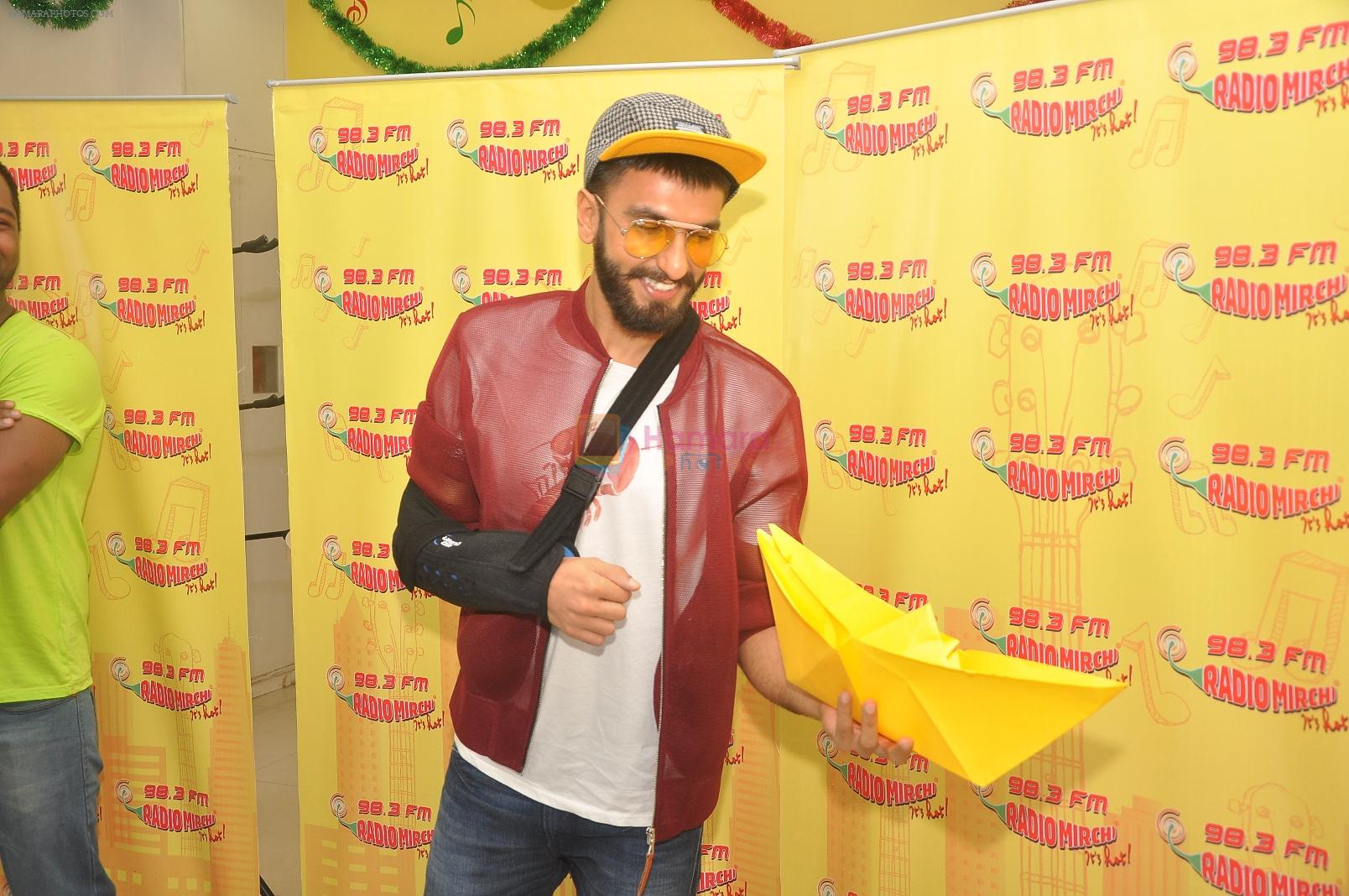 Ranveer Singh at Radio Mirchi studio for promotion of Dil Dhadakne Do