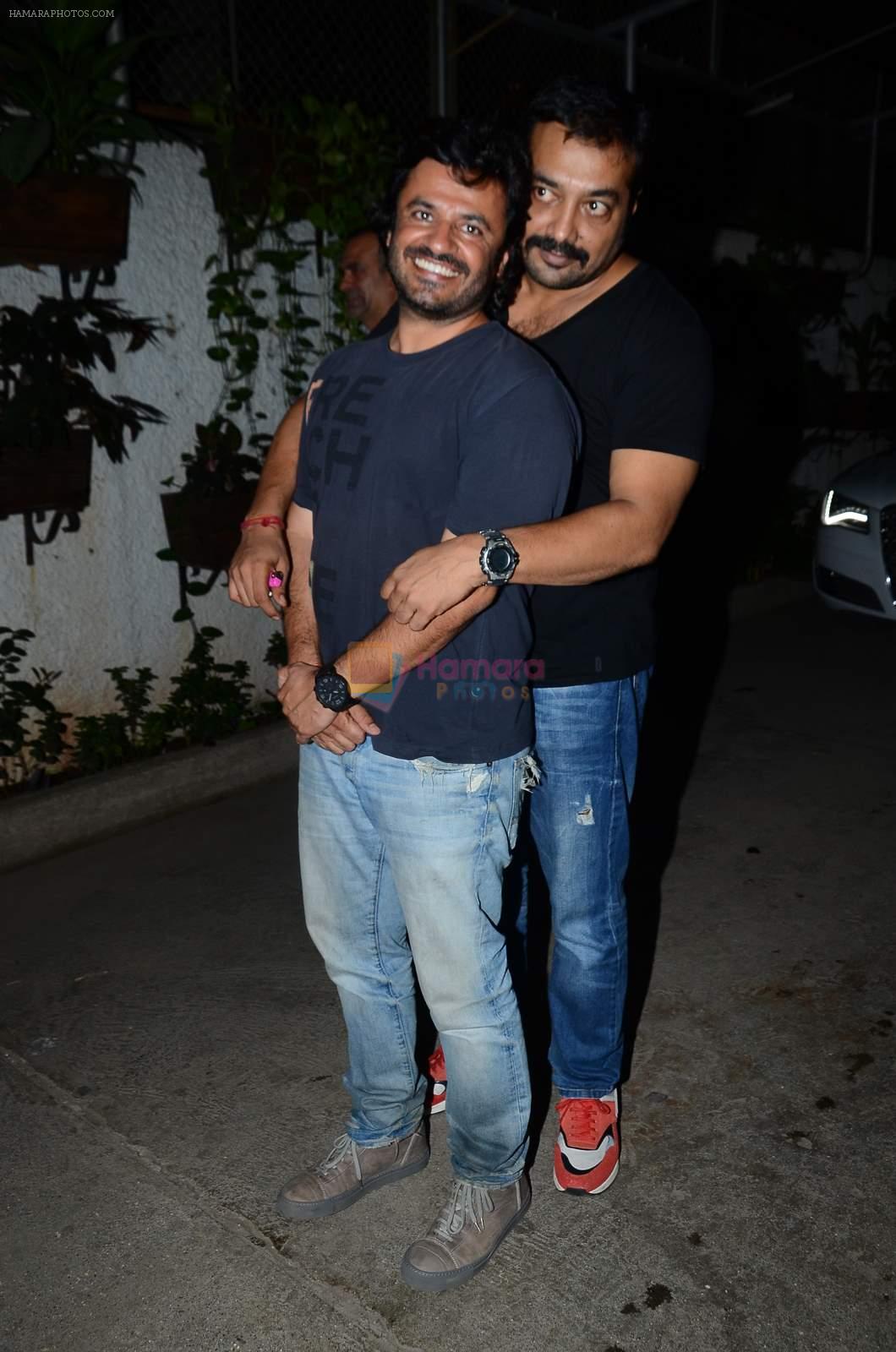 Vikas Bahl, Anurag Kashyap at Bombay Velvet's first screening in Sunny Super Sound on 1st May 2015