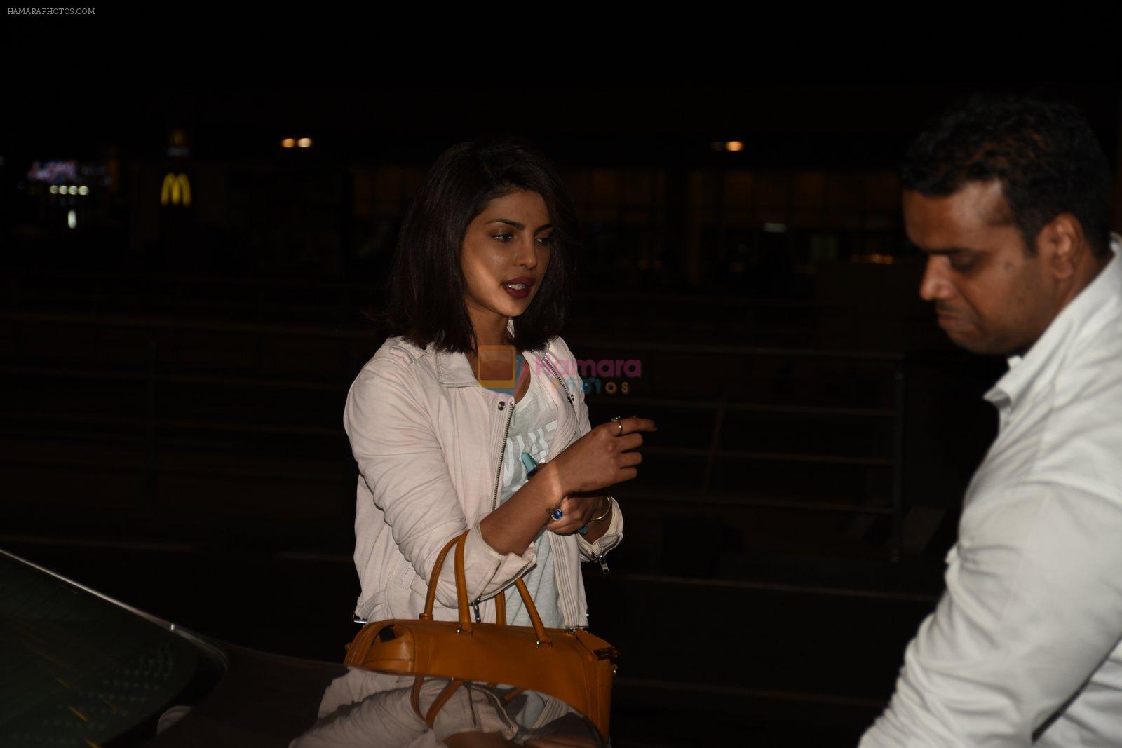 Priyanka Chopra departs for Quantico launch in NewYork on 10th May 2015