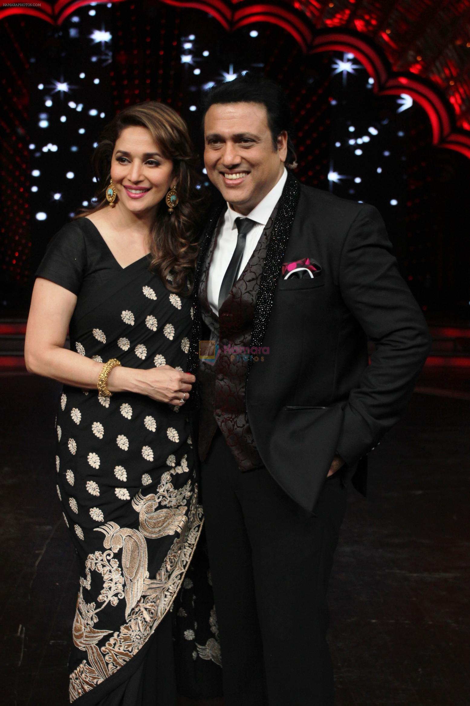 Madhuri Dixit with Govinda on the sets of DID Super Moms on 12th May 2015