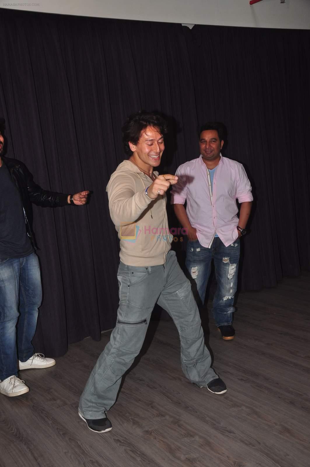 Tiger Shroff, Ahmed Khan, Amaal Mallik promotes his new movie Zindagi Aa Raha Hoon Main in Andheri, Mumbai on 12th May 2015