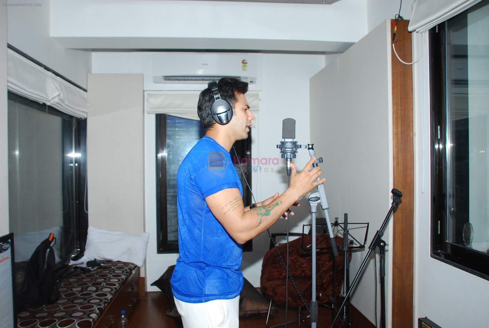 Varun Dhawan record rap song in Sachin Jigar recording Studio on 12th May 2015