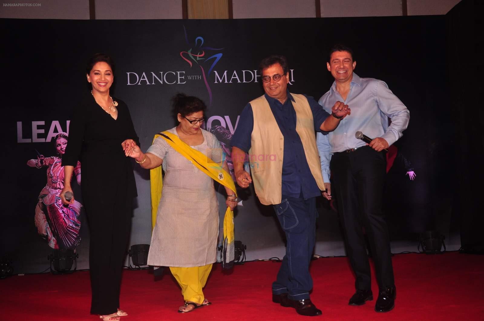 Madhuri Dixit, Saroj Khan, Shriram Nene, Subhash Ghai at Dance with Madhuri in The Club on 13th May 2015