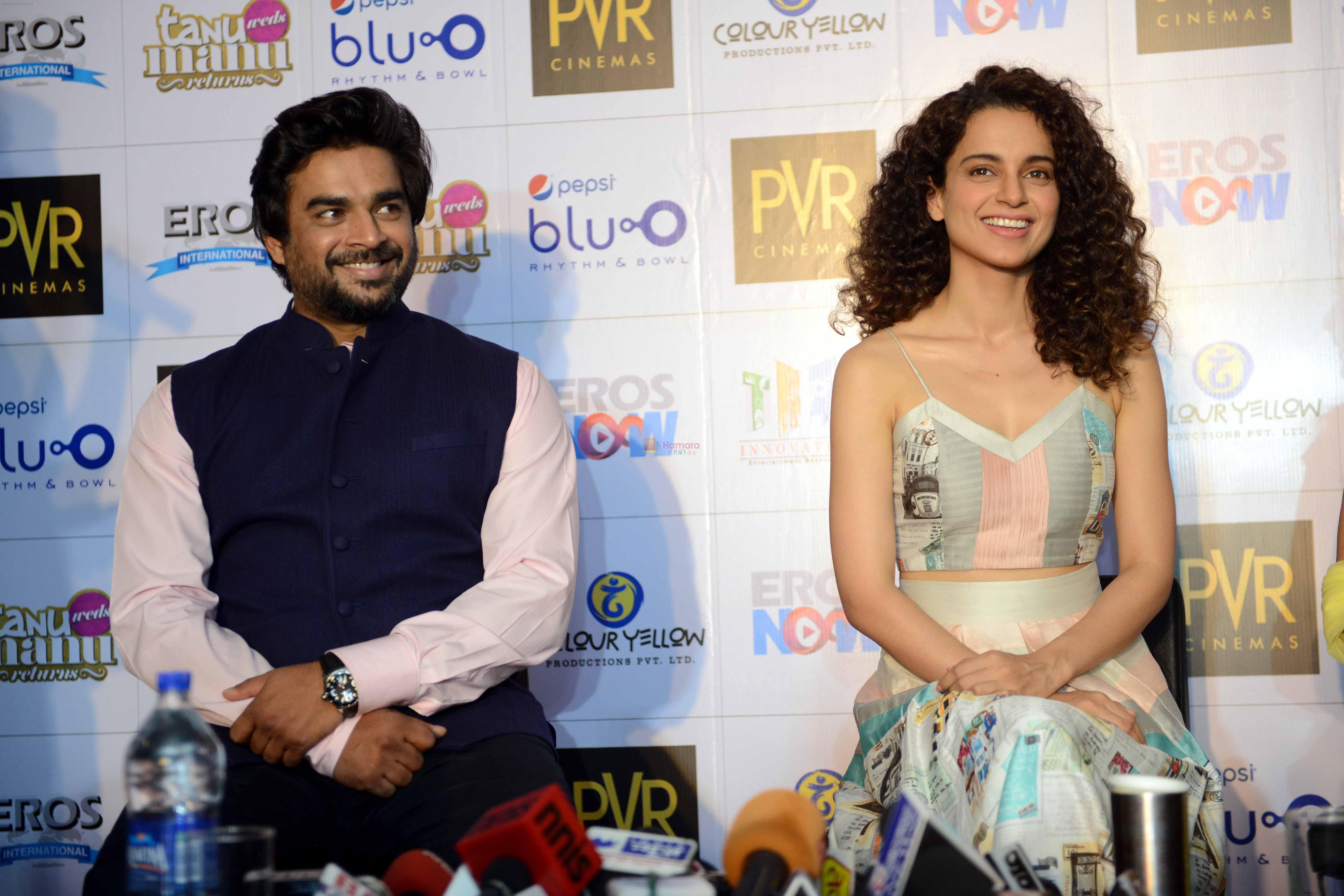 Kangana Ranaut, Madhavan promotes Tanu Weds Manu 2 in PVR on 14th May 2015