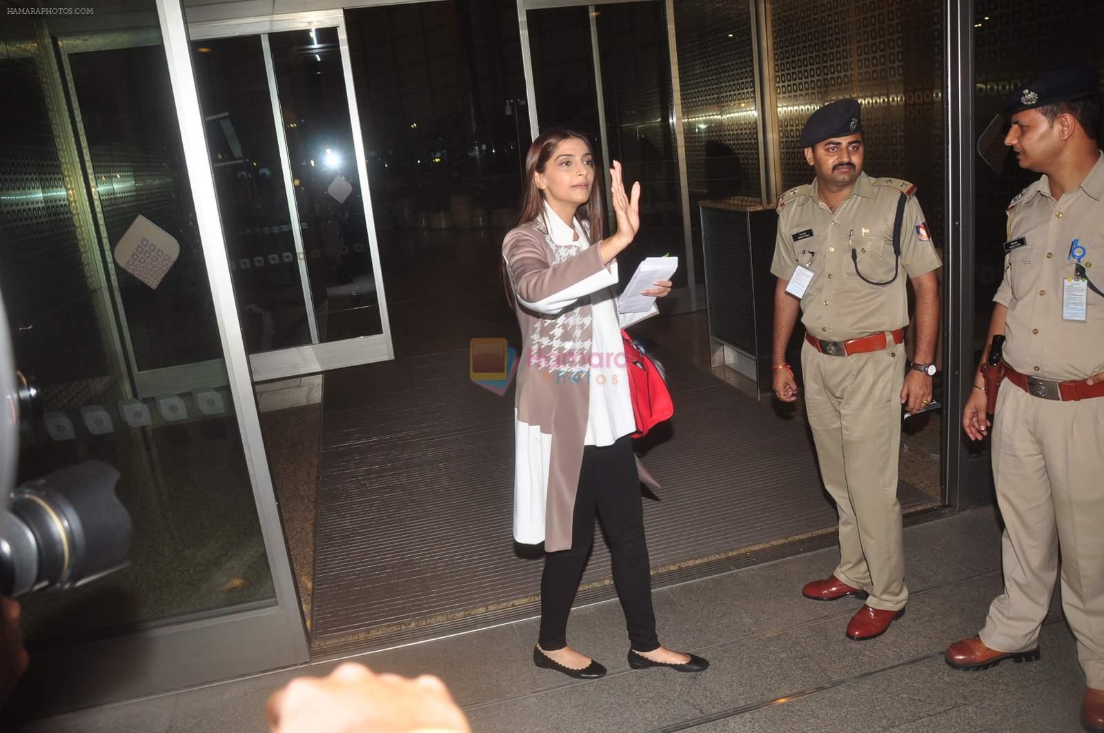 Sonam Kapoor leave for Cannes Film Festival on 14th May 2015