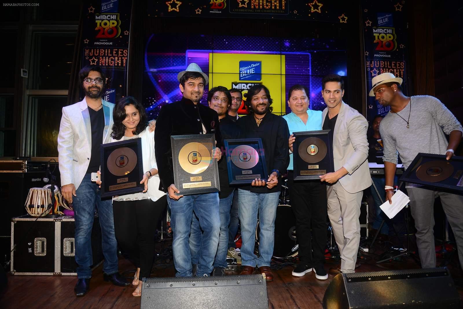 Varun Dhawan, Roop Kumar Rathod at Radio Mirchi Top 20 Awards in Hard Rock Cafe on 20th May 2015