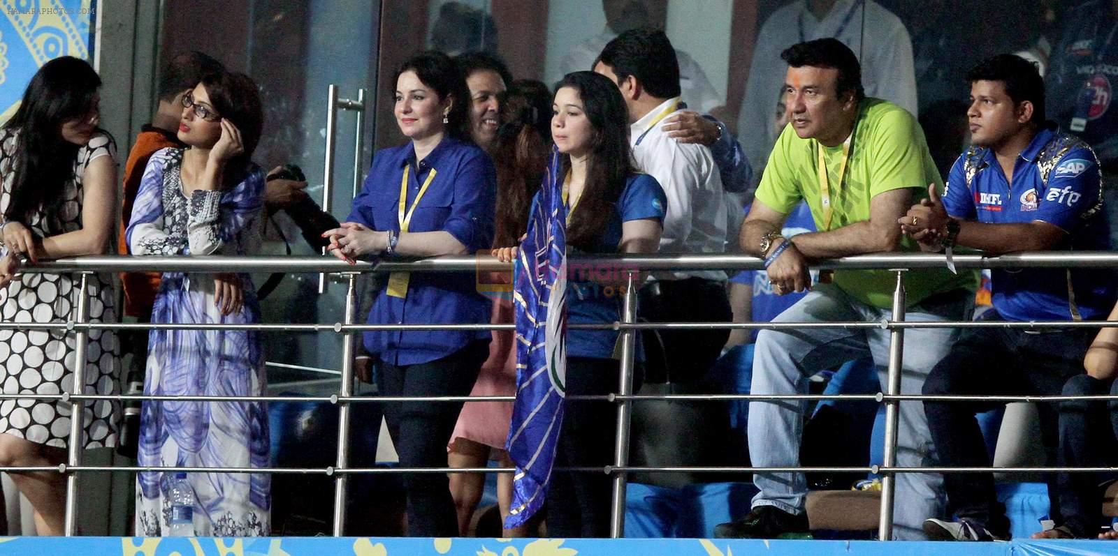 Anjali Tendulkar cheering Mumbai Indians on 24th May 2015