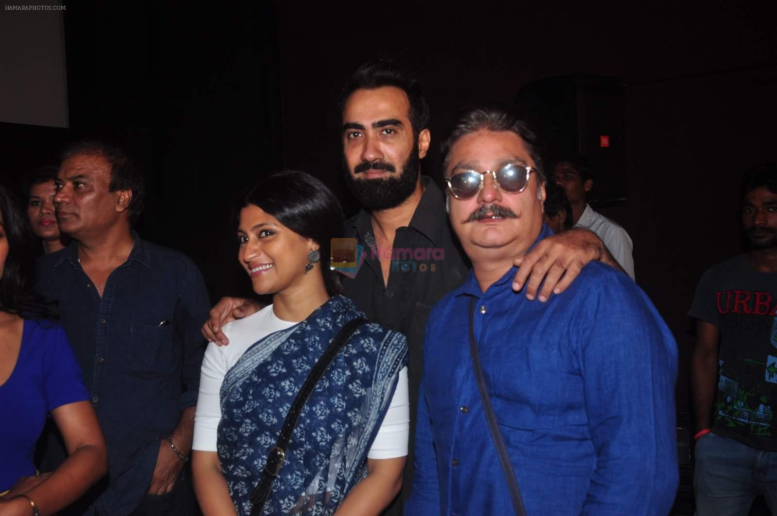 Konkona Sen Sharma, Vinay Pathak, Ranvir Shorey at Gour Hari Daastan film launch in Cinemax, Mumbai on 25th May 2015