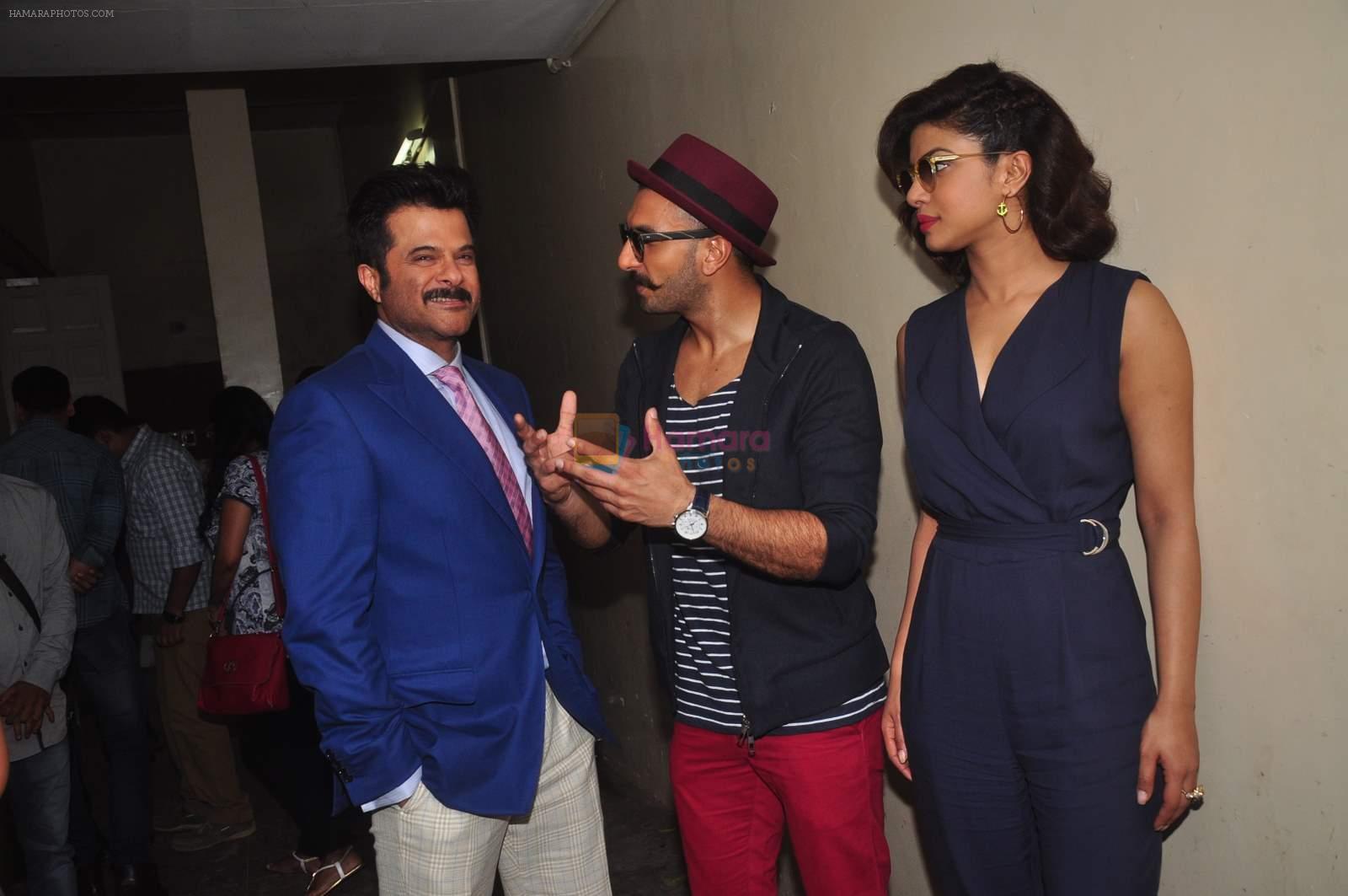 Priyanka Chopra, Ranveer Singh, Anil Kapoor at Dil Dhadakne Do interviews in Mumbai on 27th May 2015
