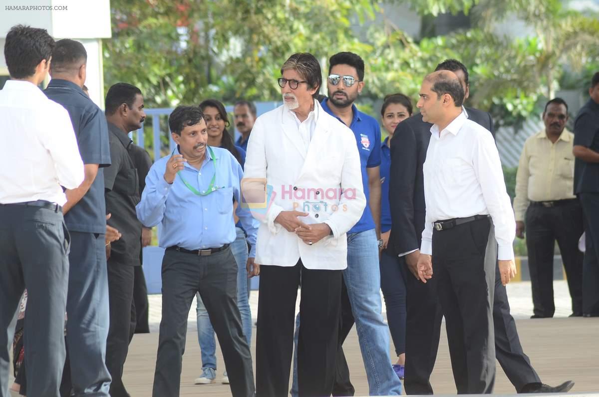 Amitabh Bachchan at the launch of Reliance Foundations Jio Gardens and organises Young Champs Football match on 27th May 2015