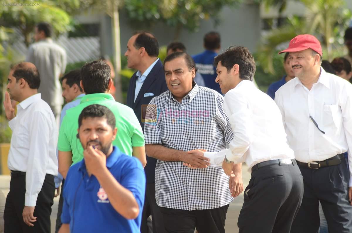 Mukesh Ambani at the launch of Reliance Foundations Jio Gardens and organises Young Champs Football match on 27th May 2015
