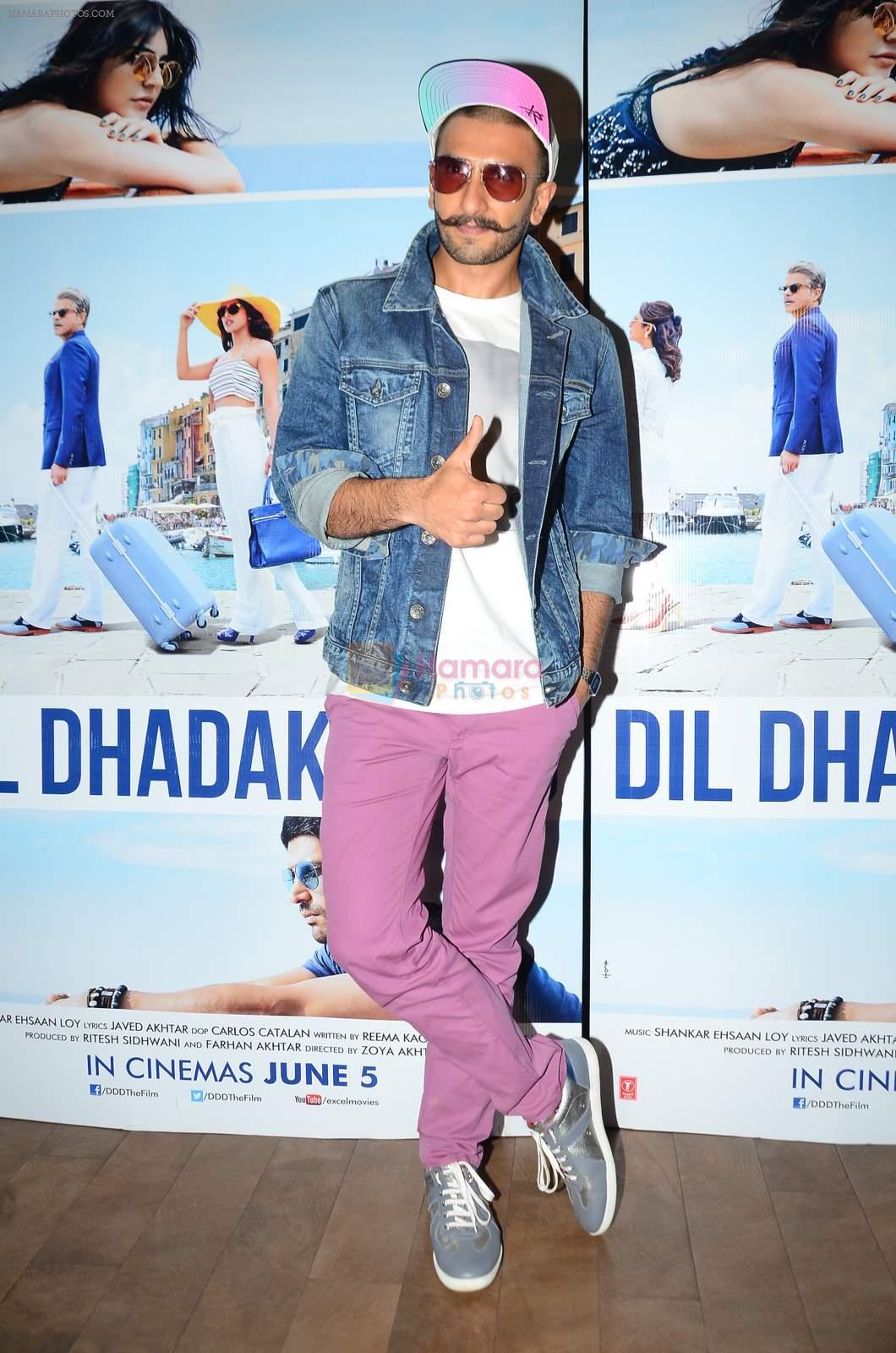 Ranveer Singh at Dil Dhadakne Do screening in Mumbai on 28th May 2015