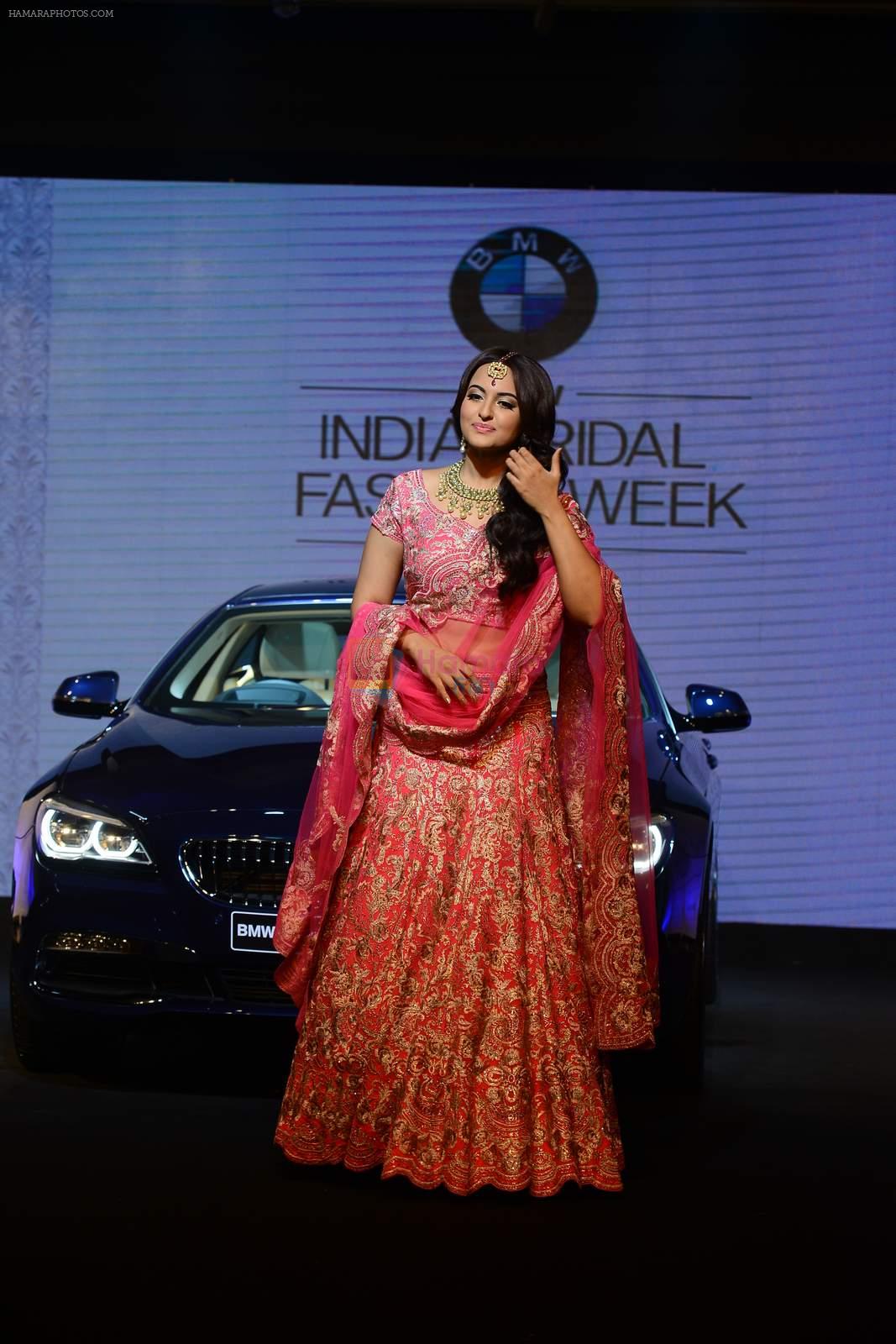 Sonakshi Sinha walks for bmw india bridal week preview in delhi on 28th May 2015