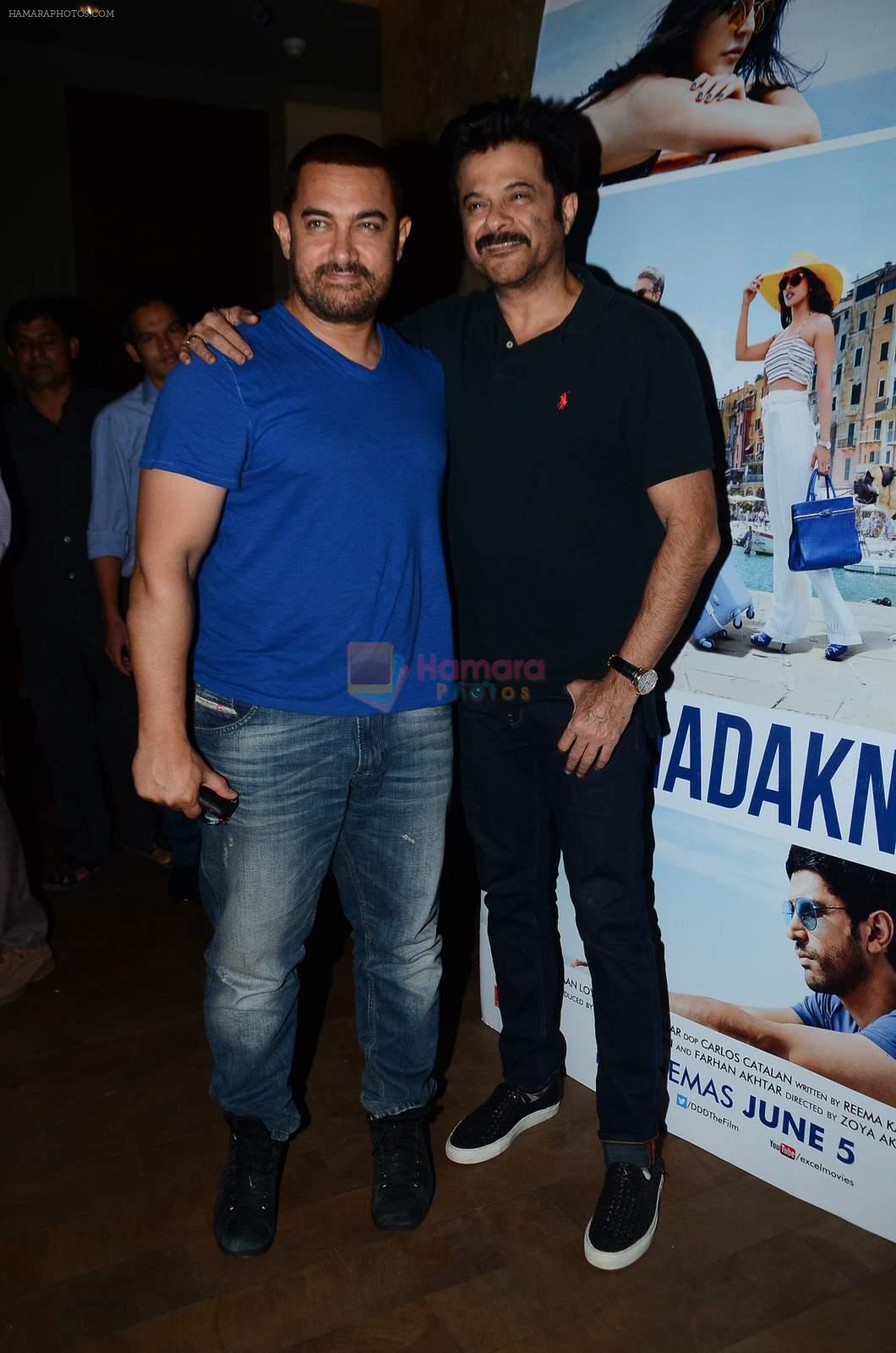 Aamir Khan,Anil Kapoor at Dil Dhadakne Do screening in Mumbai on 28th May 2015