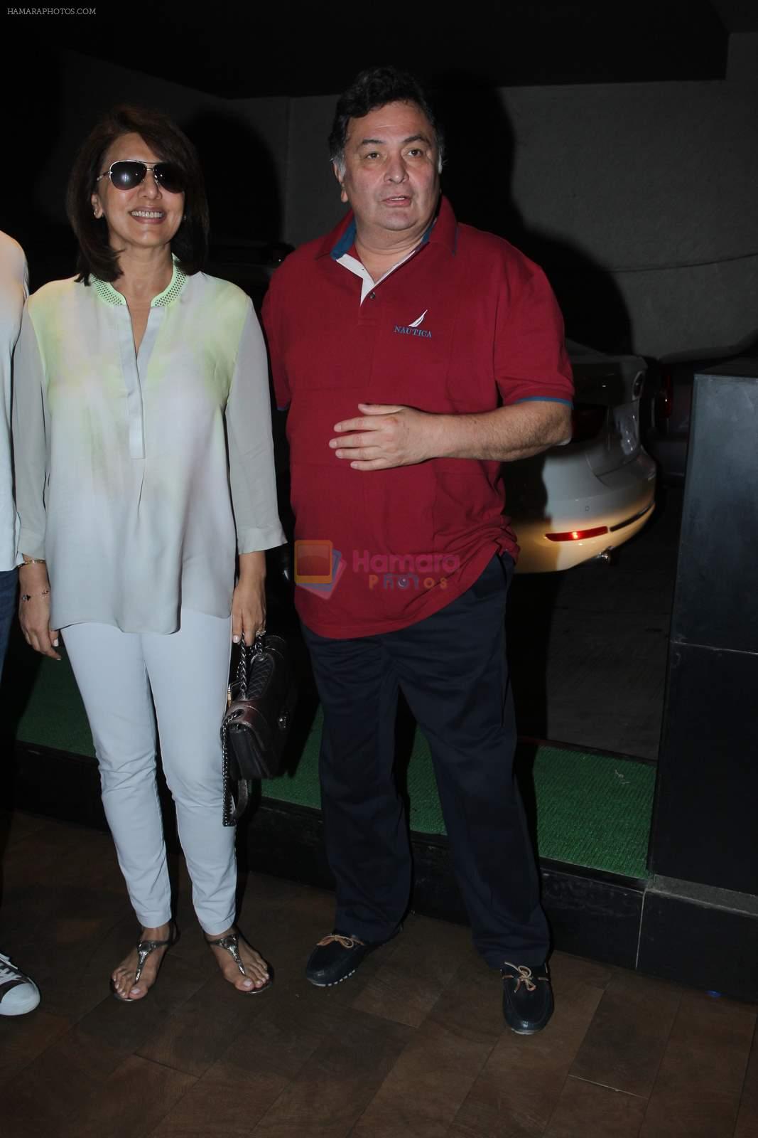 Rishi Kapoor, Neetu Singh at Honey Irani screening of Dil Dhadakne Do in Mumbai on 31st May 2015