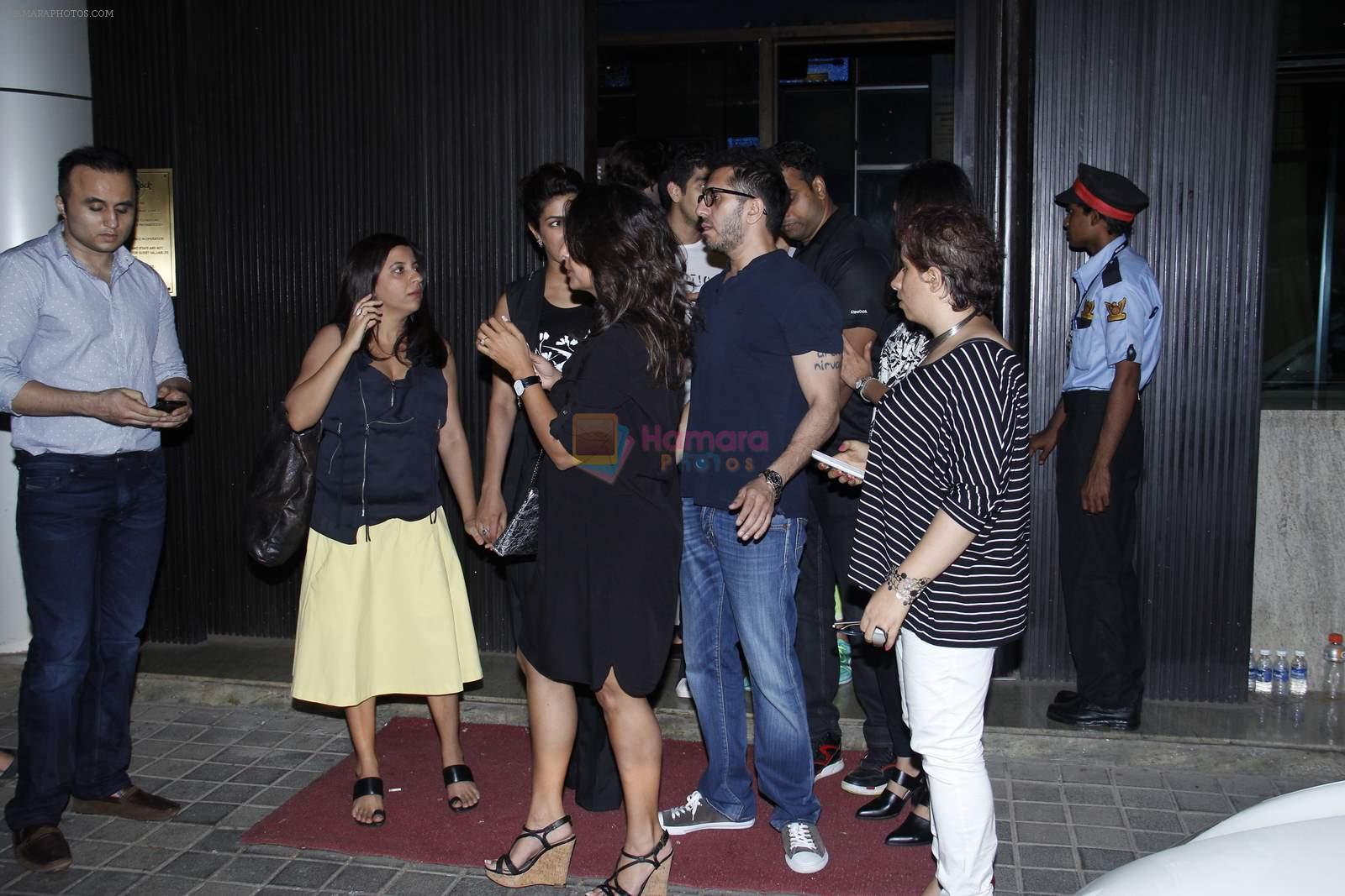 Priyanka Chopra, Zoya Akhtar, Ritesh Sidhwani, Shefali Shah snapped at Hard rock cafe before screening at Yashraj on 3rd June 2015