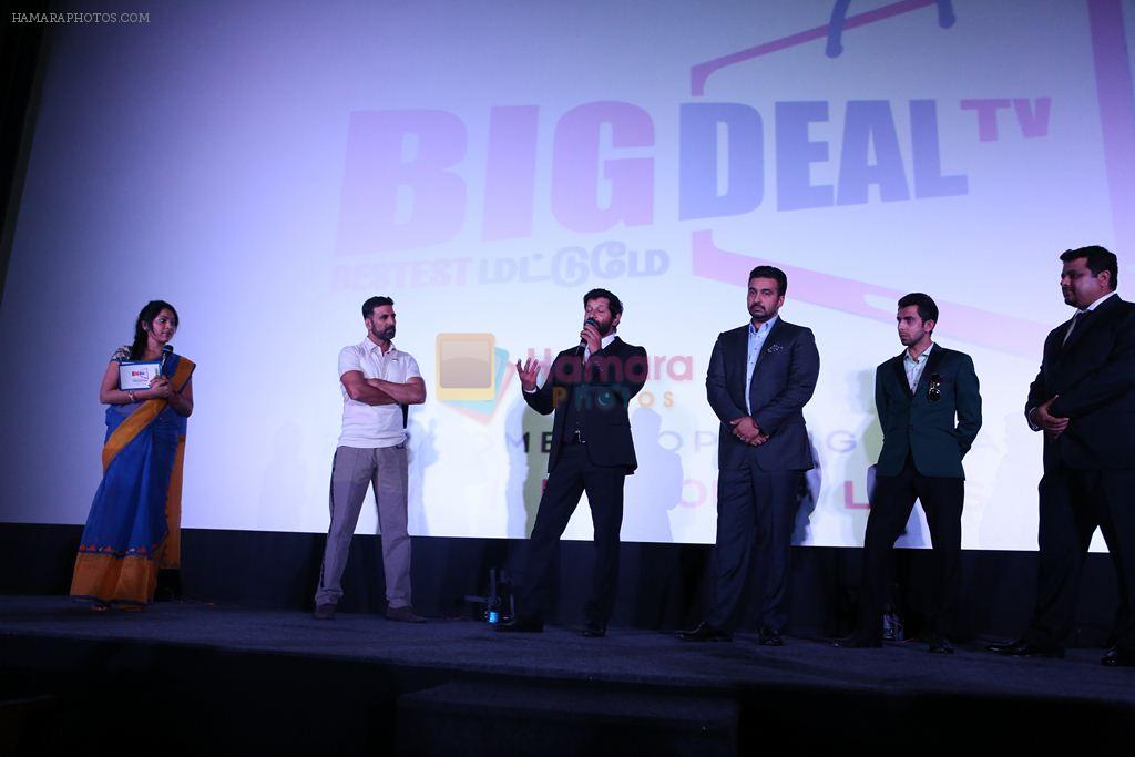 Akshay Kumar, Raj Kundra at Big Deal TV Launch in Hyderabad on 3rd June 2015