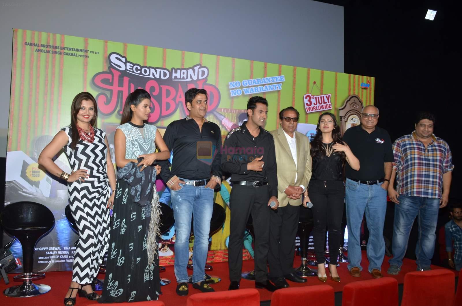 Deepshikha, Geeta Basra, Gippy Garewal, Govinda, Dharmendra, Narmmadaa Ahuja at the launch of first look & trailer of Second Hand Husband on 3rd June 2015