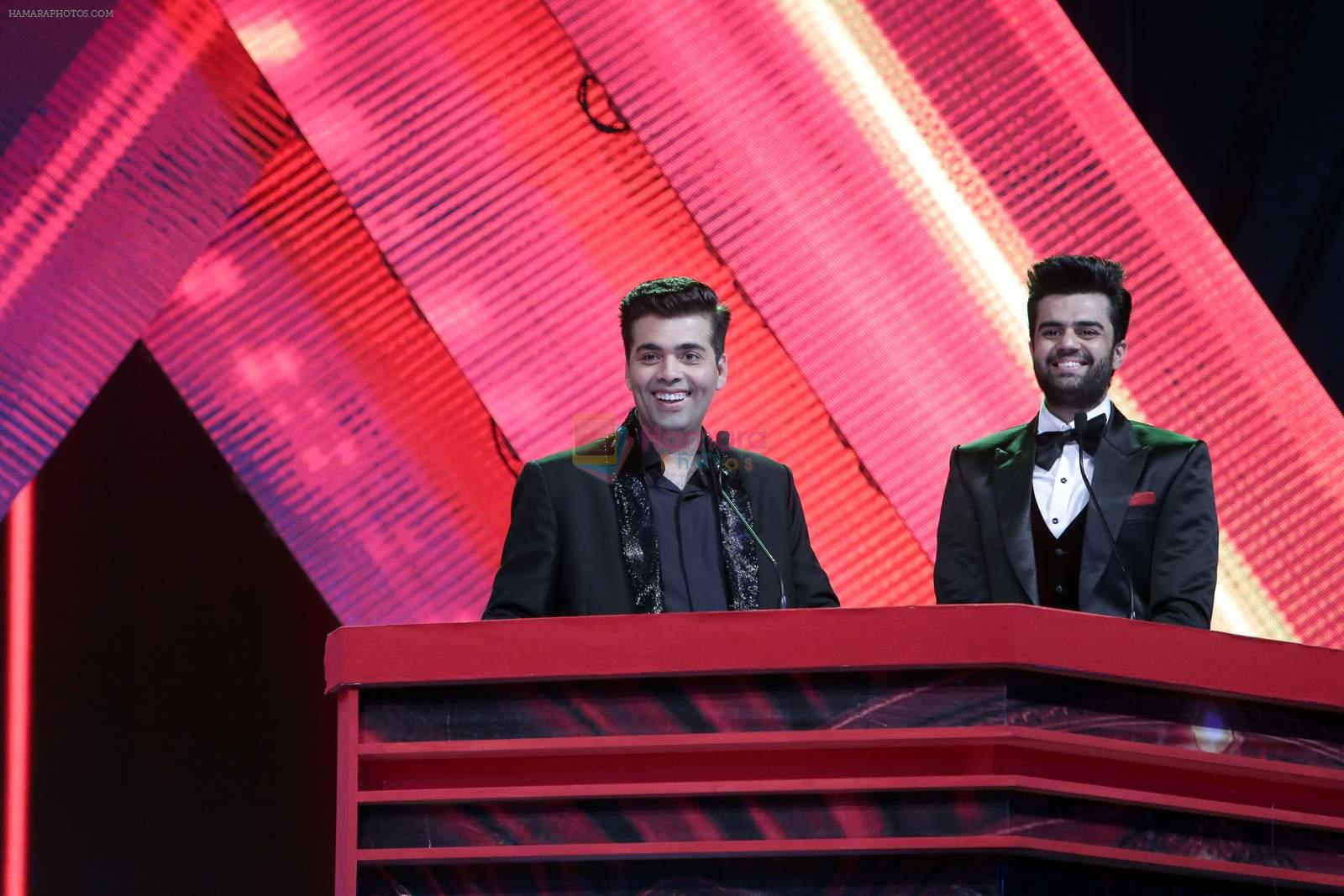 Karan Johar, Manish Paul at AIBA Awards on 4th June 2015