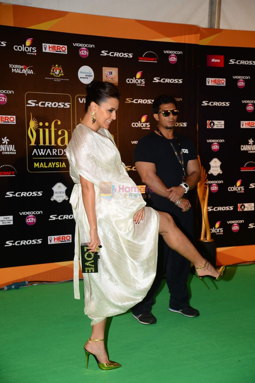 Neha Dhupia at IIFA 2015 Awards day 3 red carpet on 7th June 2015