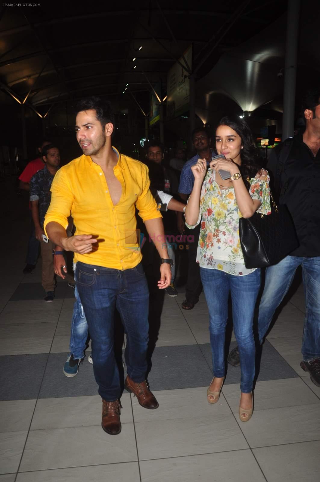Shraddha Kapoor, Varun Dhawan snapped at airport  on 10th June 2015