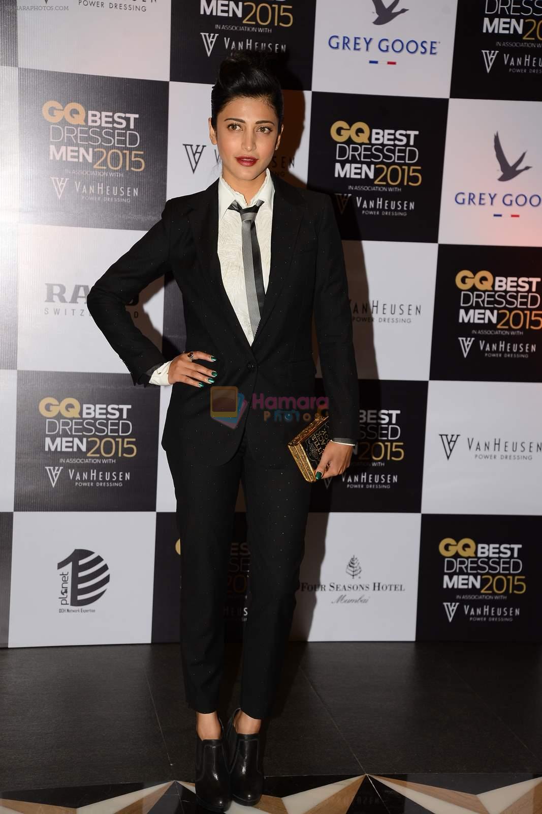 Shruti Haasan at GQ Best-Dressed Men in India 2015 in Mumbai on 12th June 2015