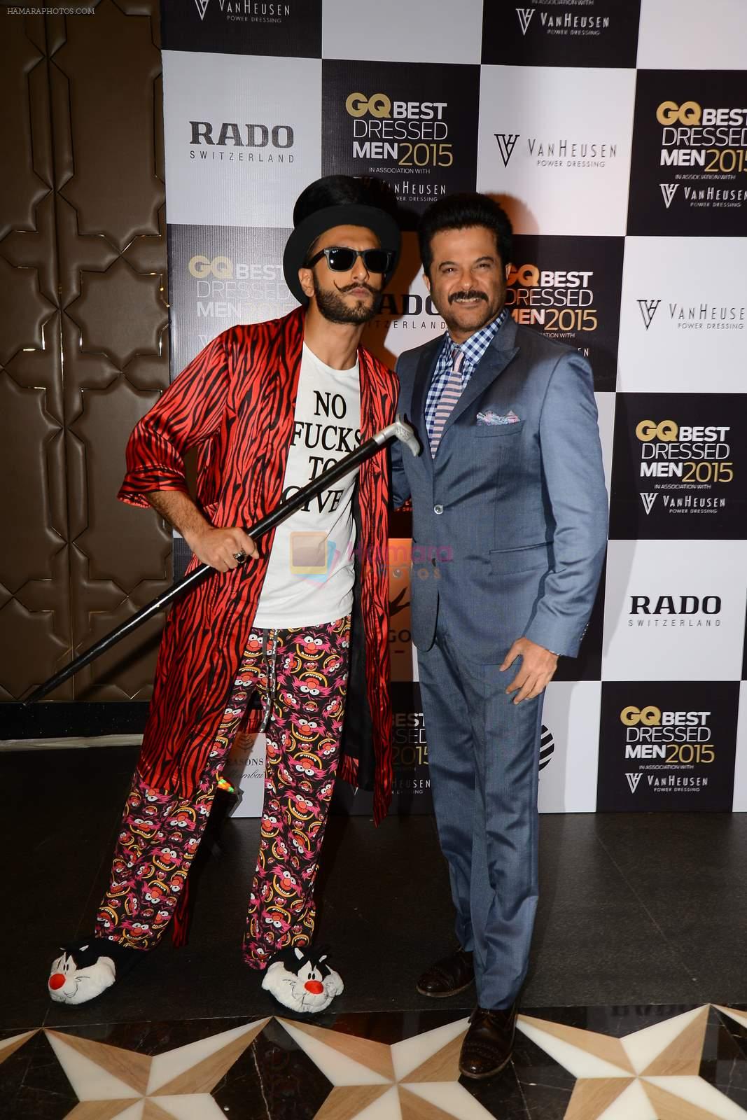 Anil Kapoor, Ranveer Singh at GQ Best-Dressed Men in India 2015 in Mumbai on 12th June 2015