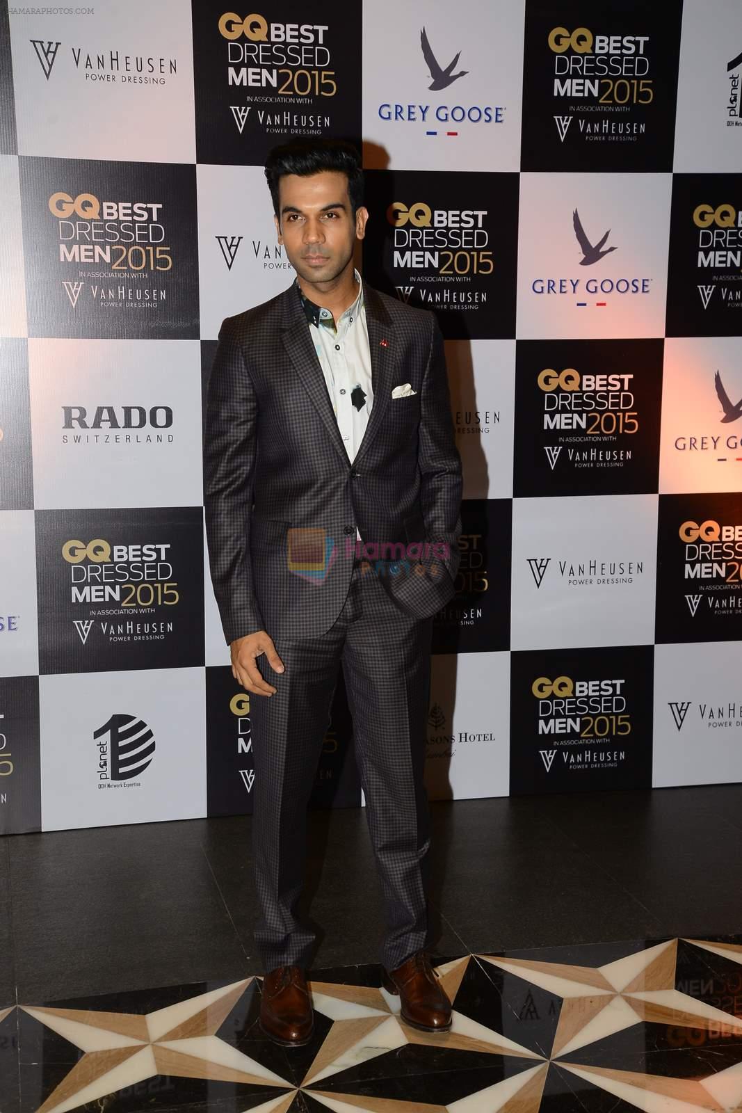 Raj Kumar Yadav at GQ Best-Dressed Men in India 2015 in Mumbai on 12th June 2015
