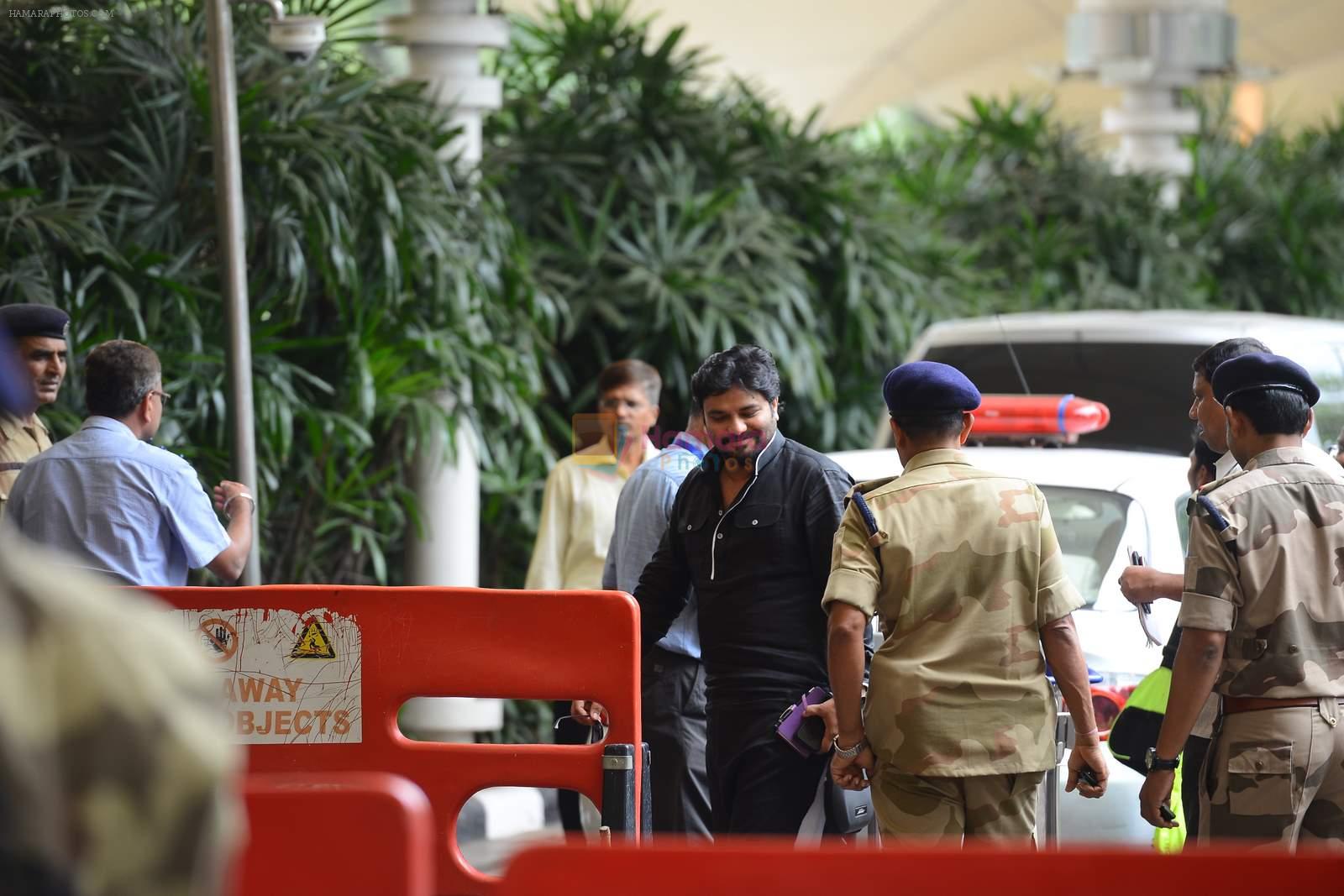 Babul Supriyo getting VIP treatment at the airport as he has turned politician in Mumbai on 16th June 2015