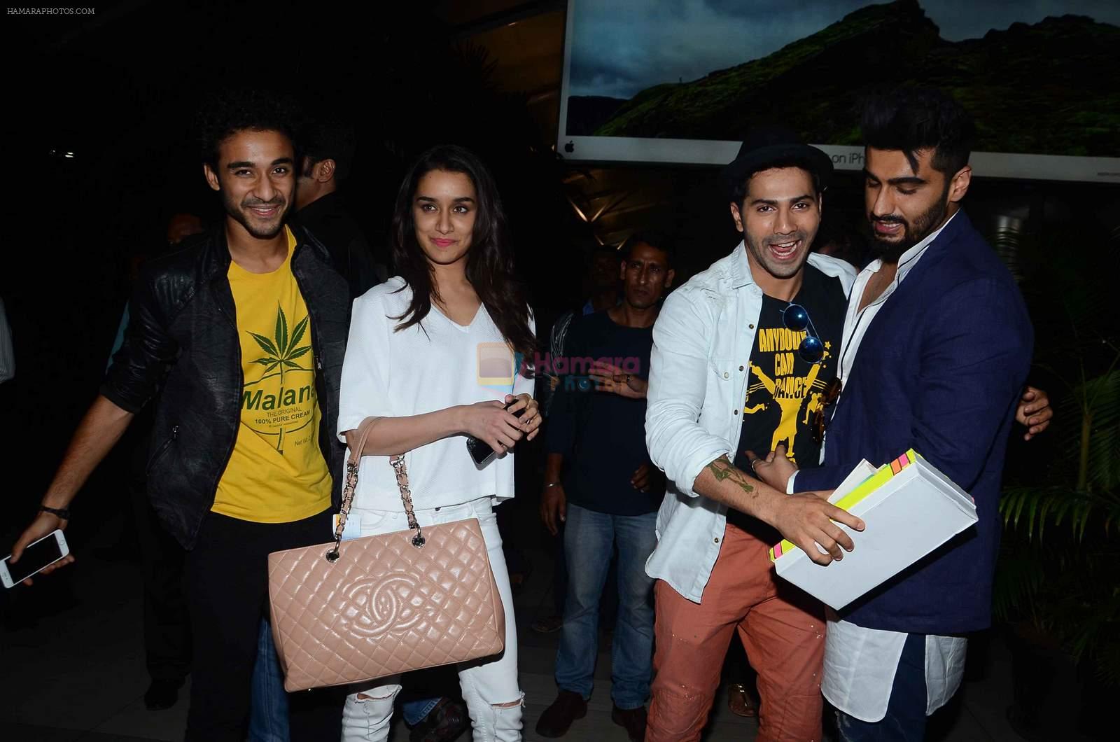 Arjun Kapoor, Varun Dhawan, Shraddha Kapoor, Raghav Juyal return from Delhi on 17th June 2015