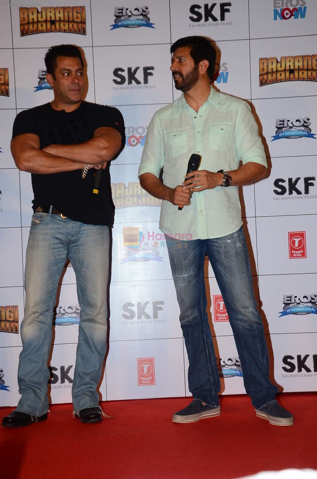 Salman Khan, Kabir Khan at Bajrangi Bhaijaan trailor launch in Mumbai on 18th June 2015