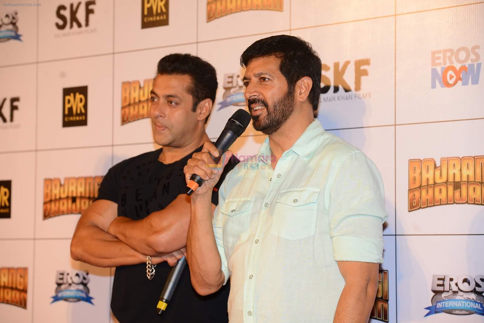 Salman Khan, Kabir Khan at Bajrangi Bhaijaan trailor launch in Mumbai on 18th June 2015