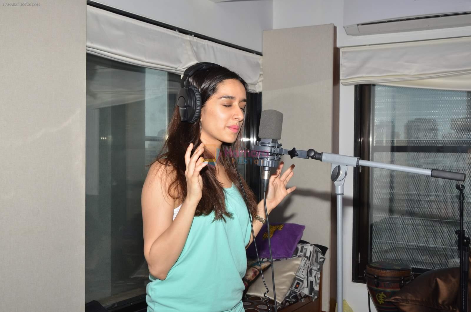 Shraddha Kapoor snapped singing a song for ABCD - Any Body Can Dance - 2 on 23rd June 2015