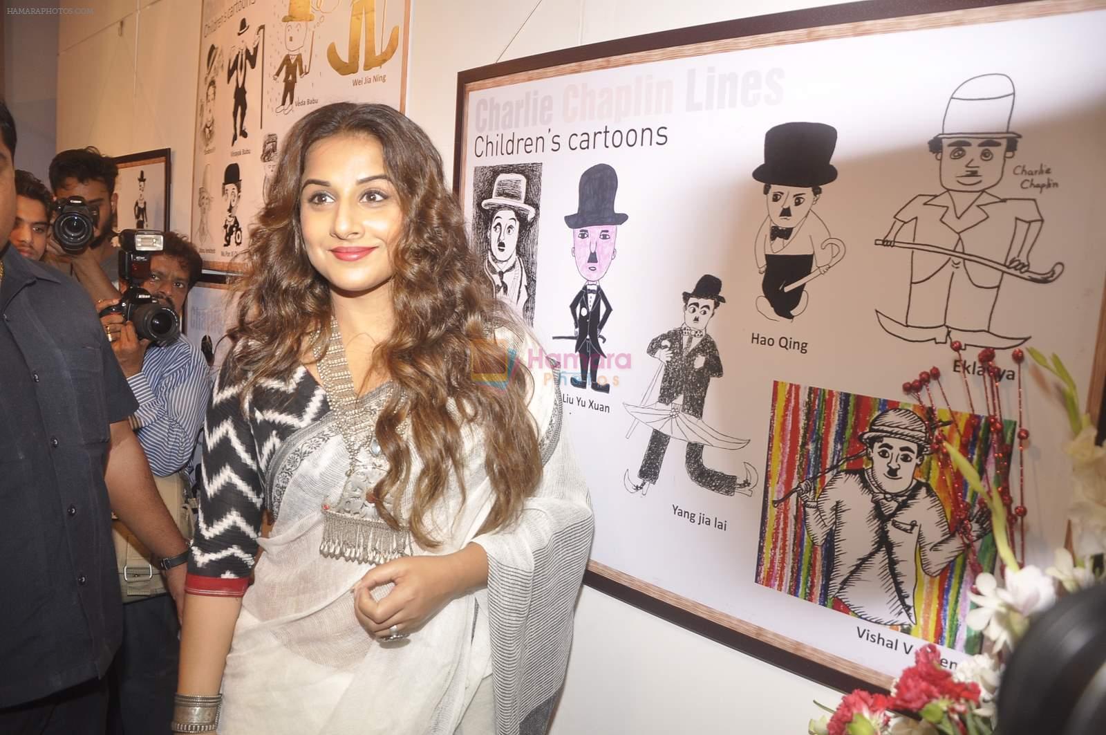 Vidya Balan at Charlie Chaplin Exhibition in Mumbai on 25th June 2015