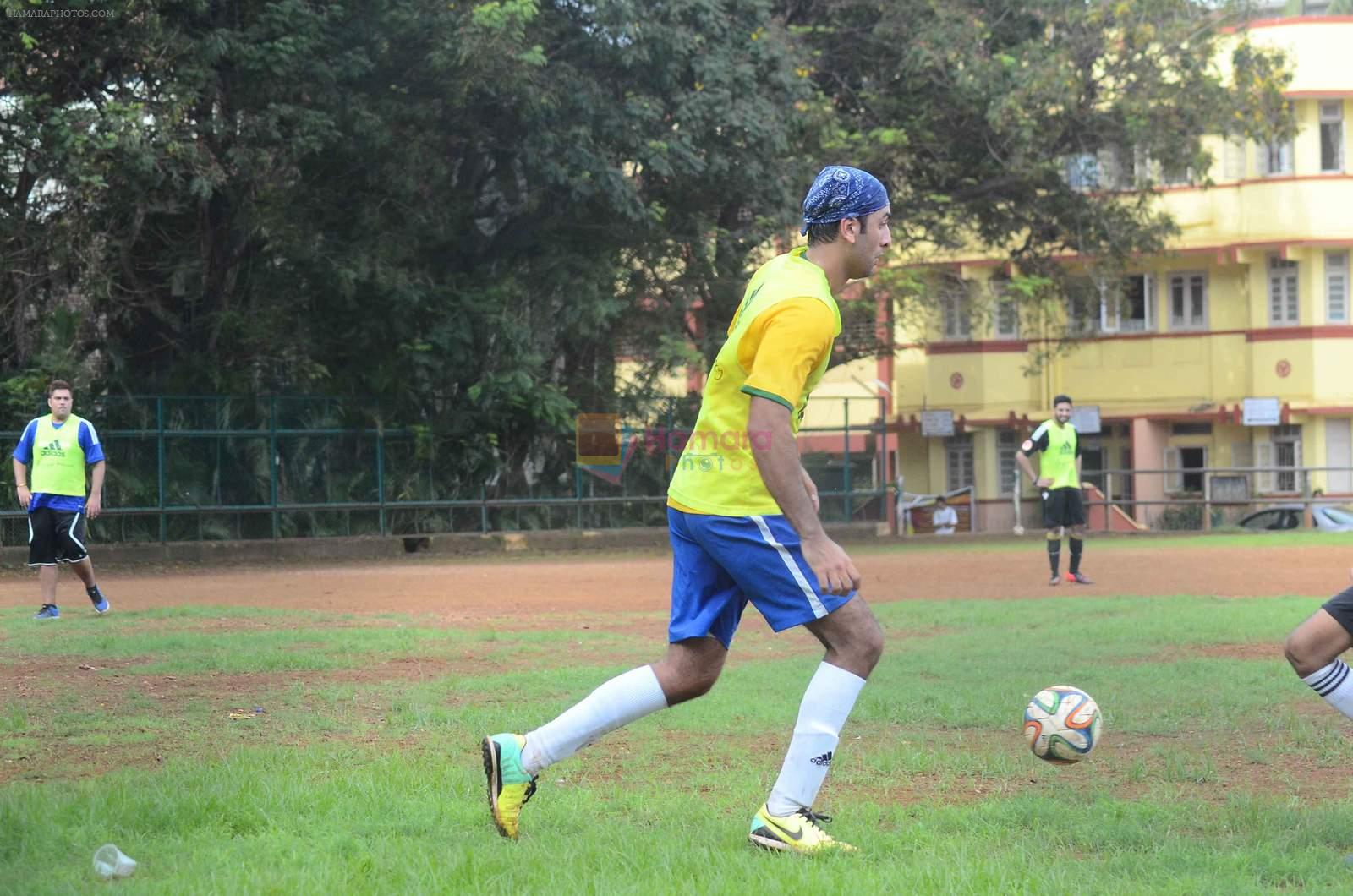 Ranbir Kapoor snapped at all star football practice session in Bandra, Mumbai on 28th June 2015