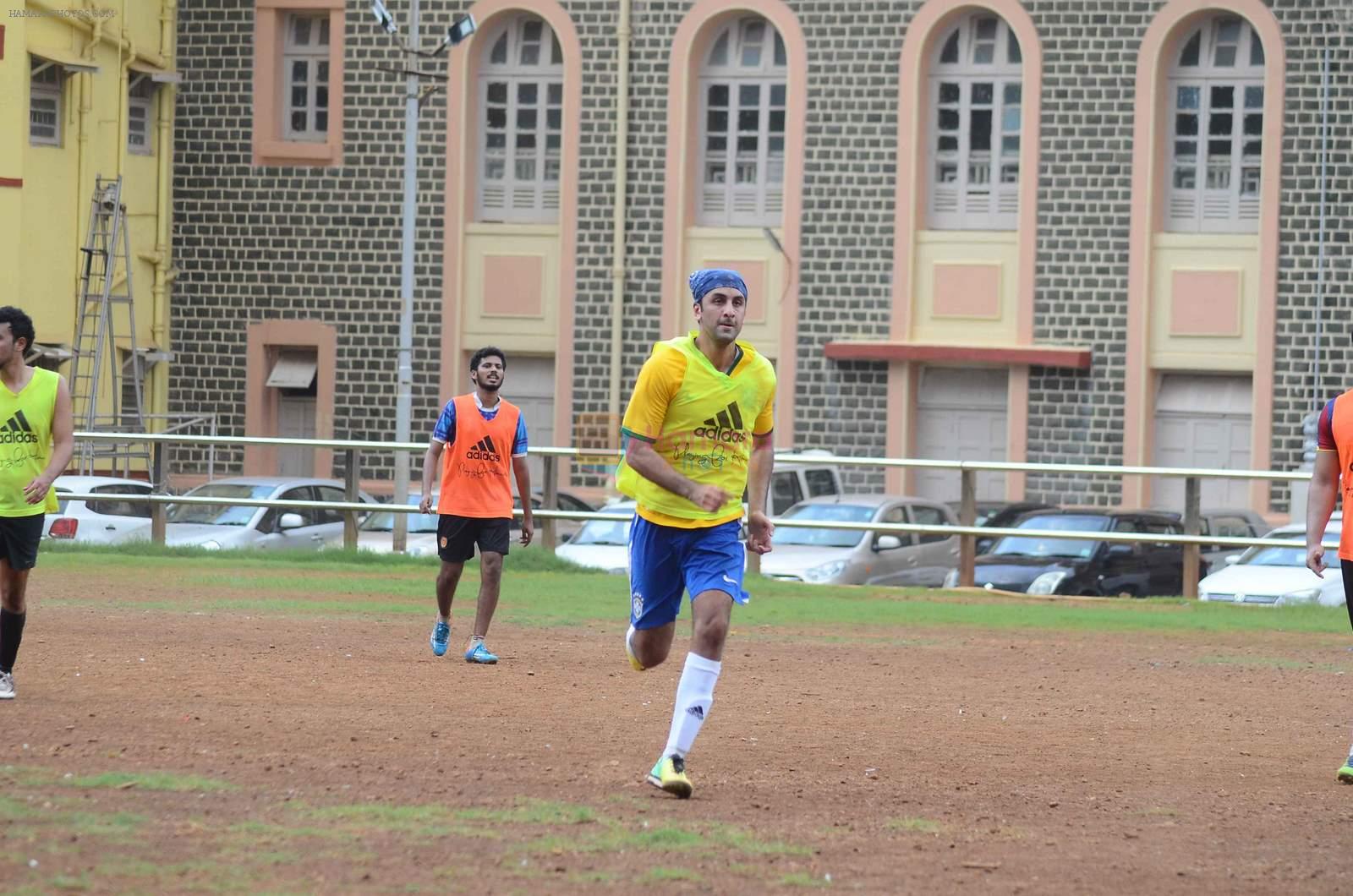Ranbir Kapoor snapped at all star football practice session in Bandra, Mumbai on 28th June 2015